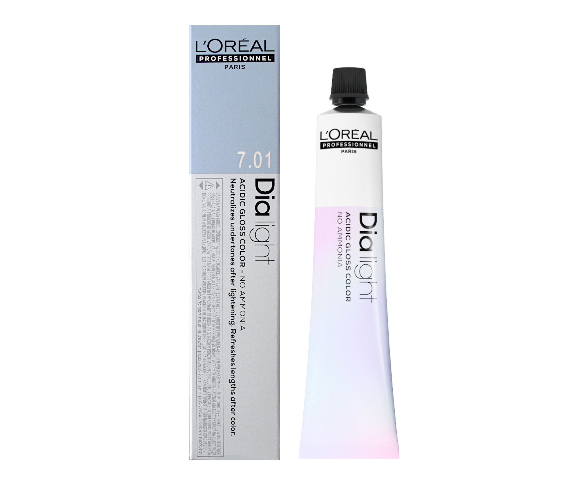 Přeliv na vlasy Loréal Dialight 50 ml - odstín 7.01 blond přírodní popelavý - L’Oréal Professionnel + dárek zdarma