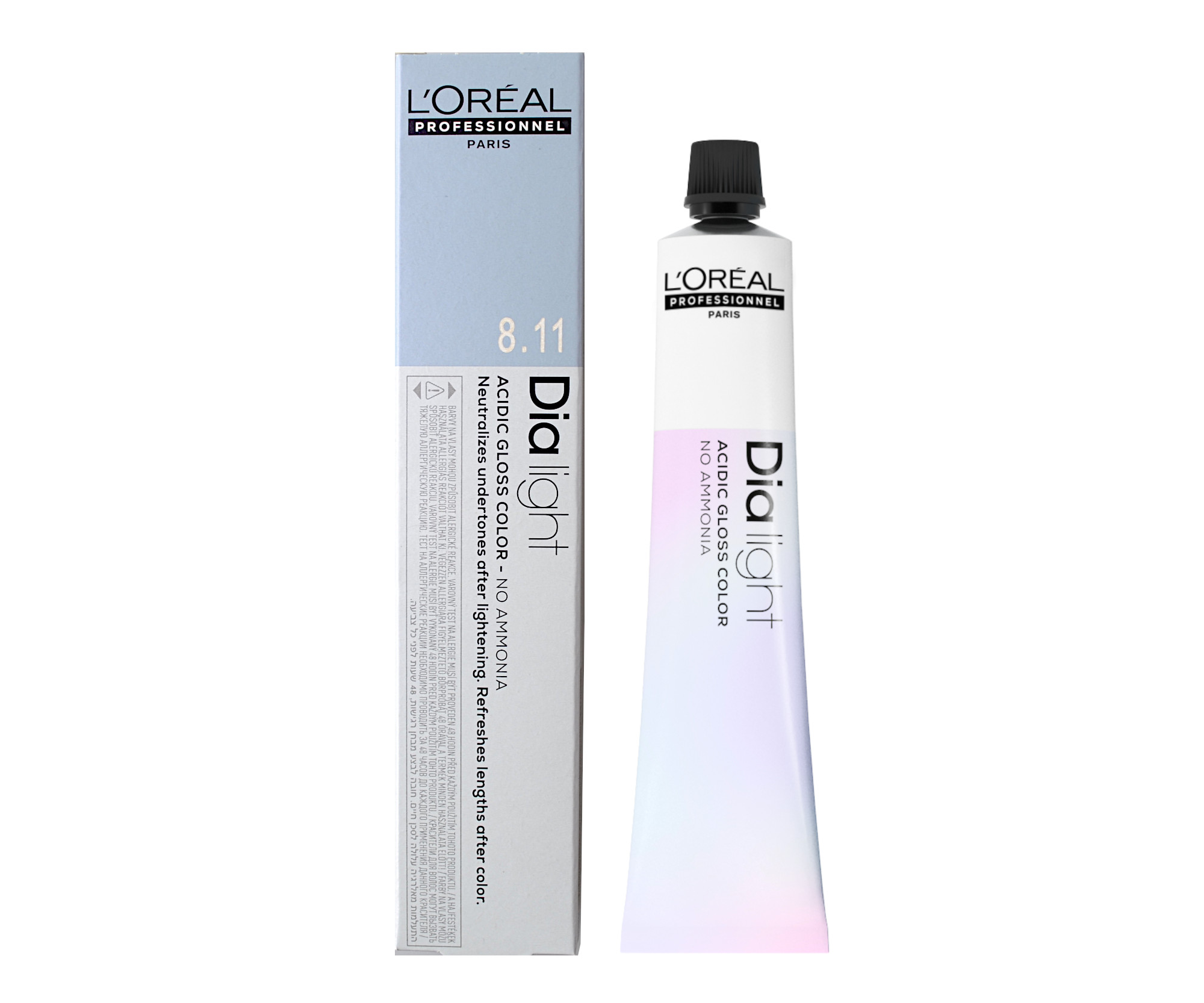 Přeliv na vlasy Loréal Dialight 50 ml - odstín 8.11 milkshake blond světlý sytý popelavý - L’Oréal Professionnel + dárek zdarma