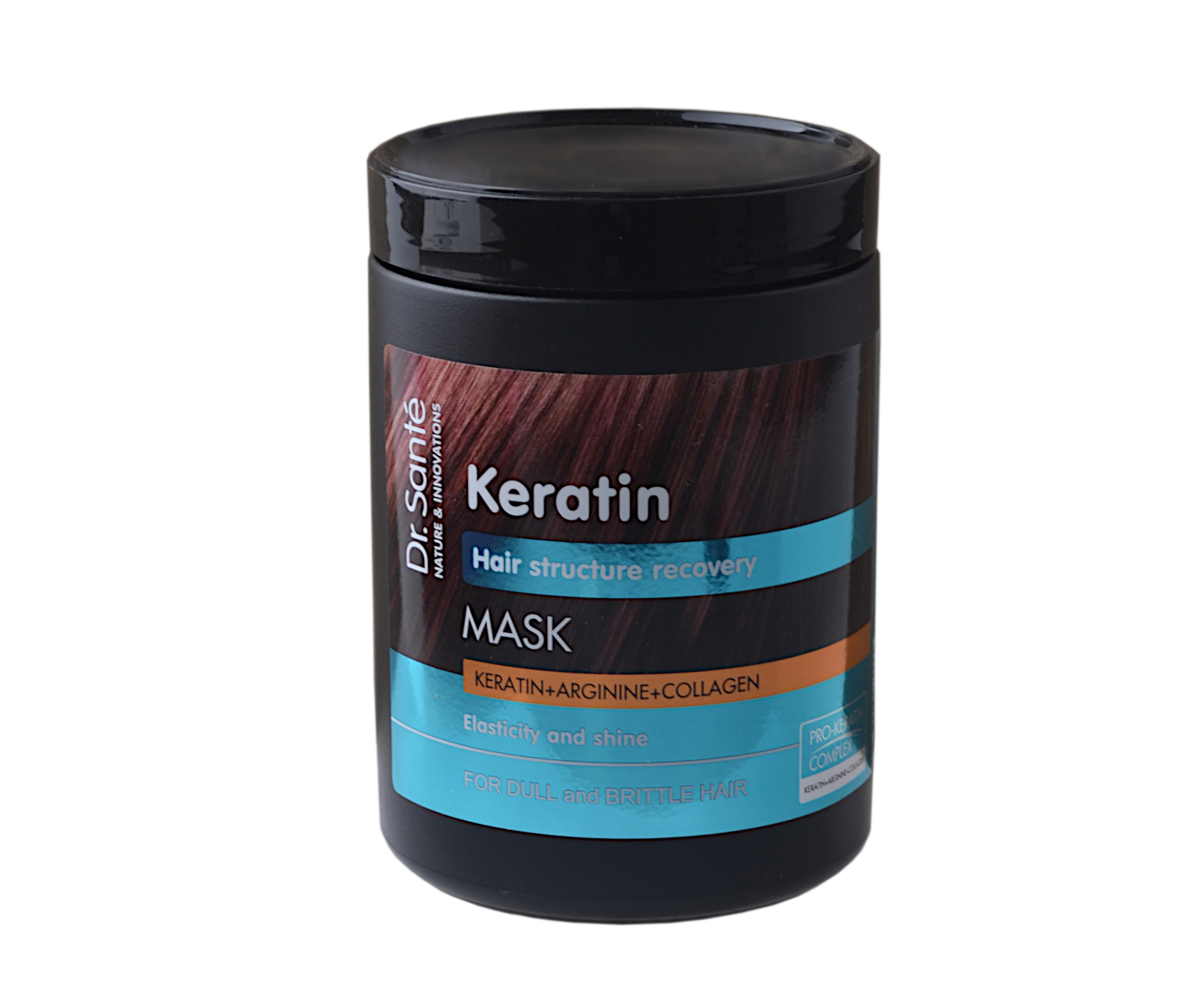 Maska pro obnovu matných a křehkých vlasů Dr. Santé Keratin - 1000 ml + dárek zdarma