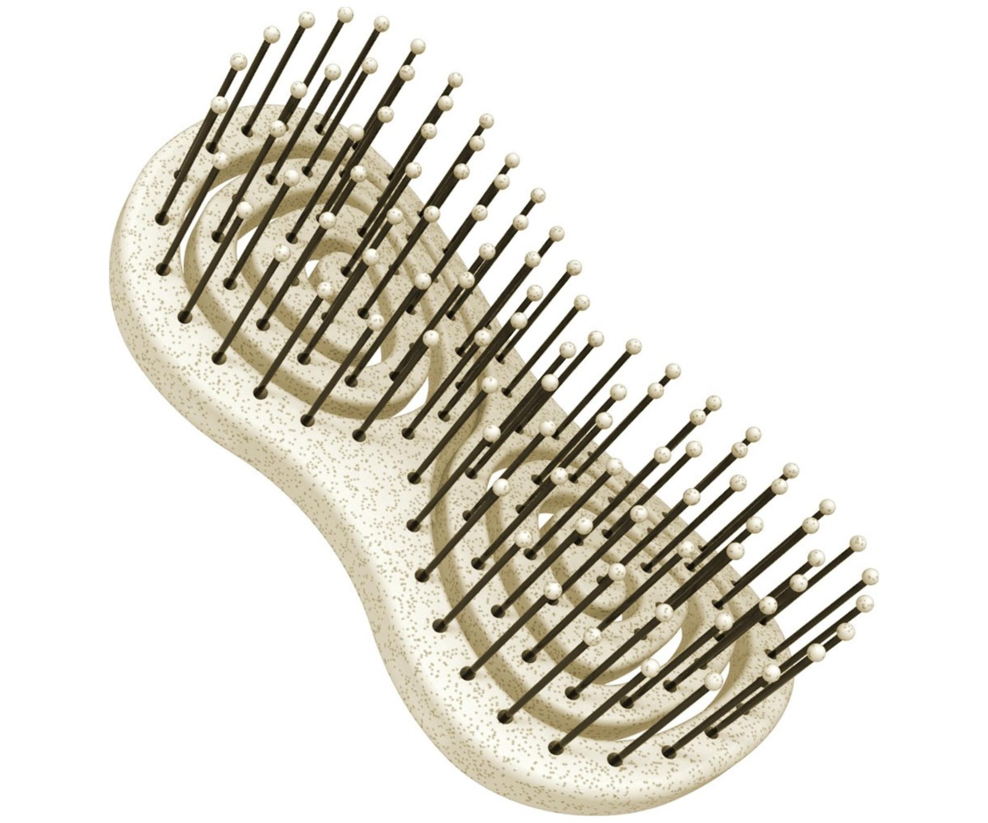 Ekologický kartáč na rozčesávání vlasů Hairway Organica Hair Brush - béžový + dárek zdarma