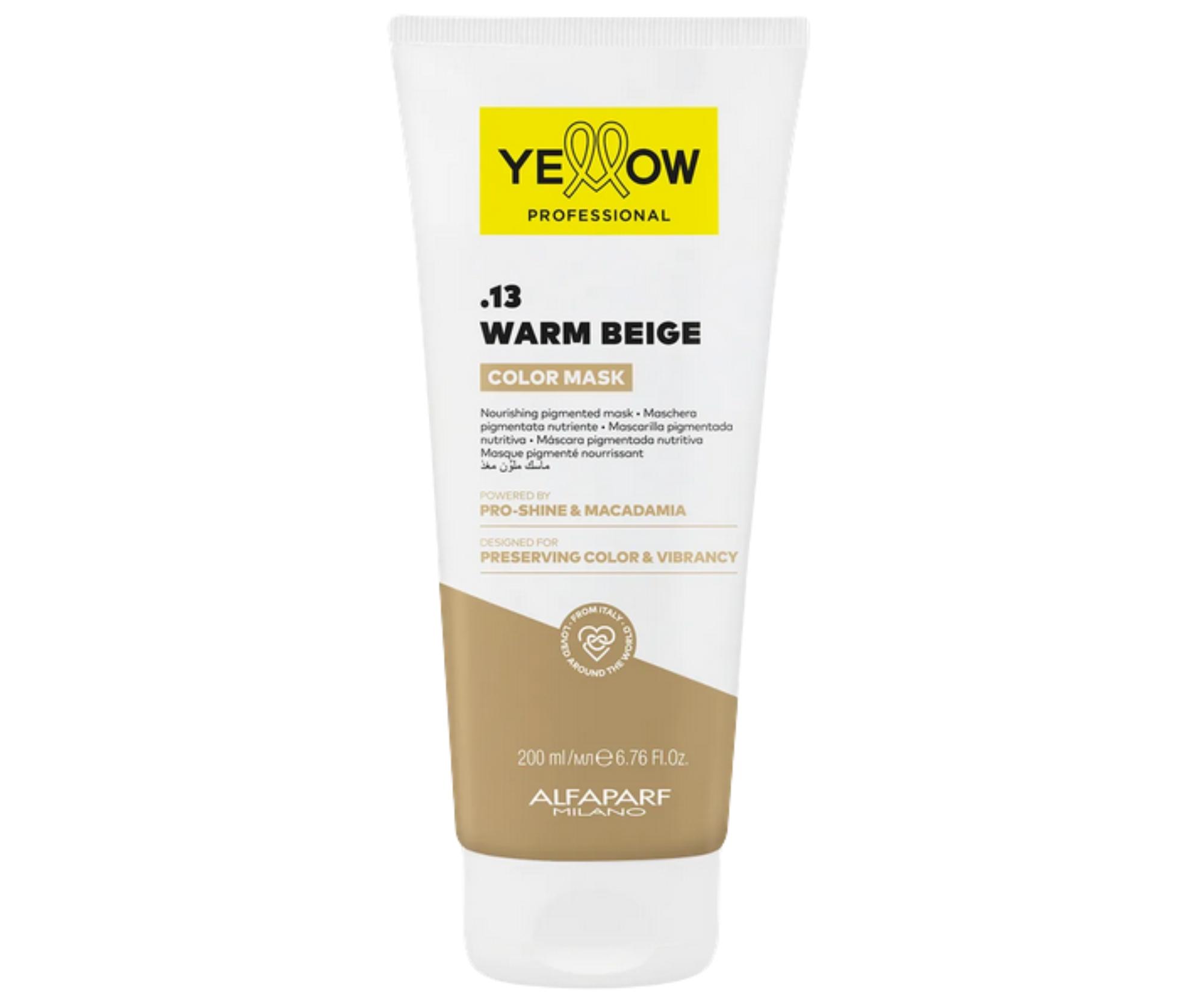 Vyživující maska s barevným pigmentem Yellow Professional Color Mask .13 Warm Beige - teplá béžová, 200 ml + dárek zdarma