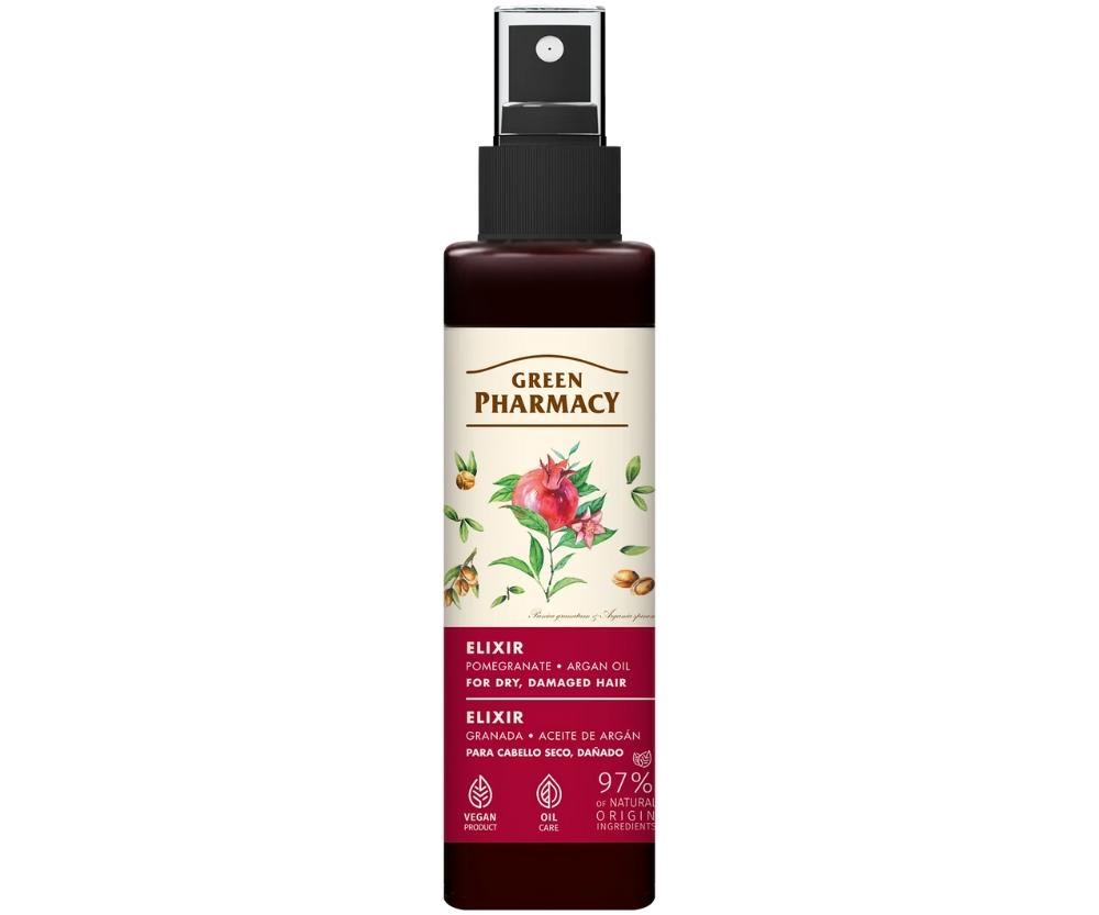 Bezoplachový sprej pro suché a poškozené vlasy Green Pharmacy Elixir - 150 ml