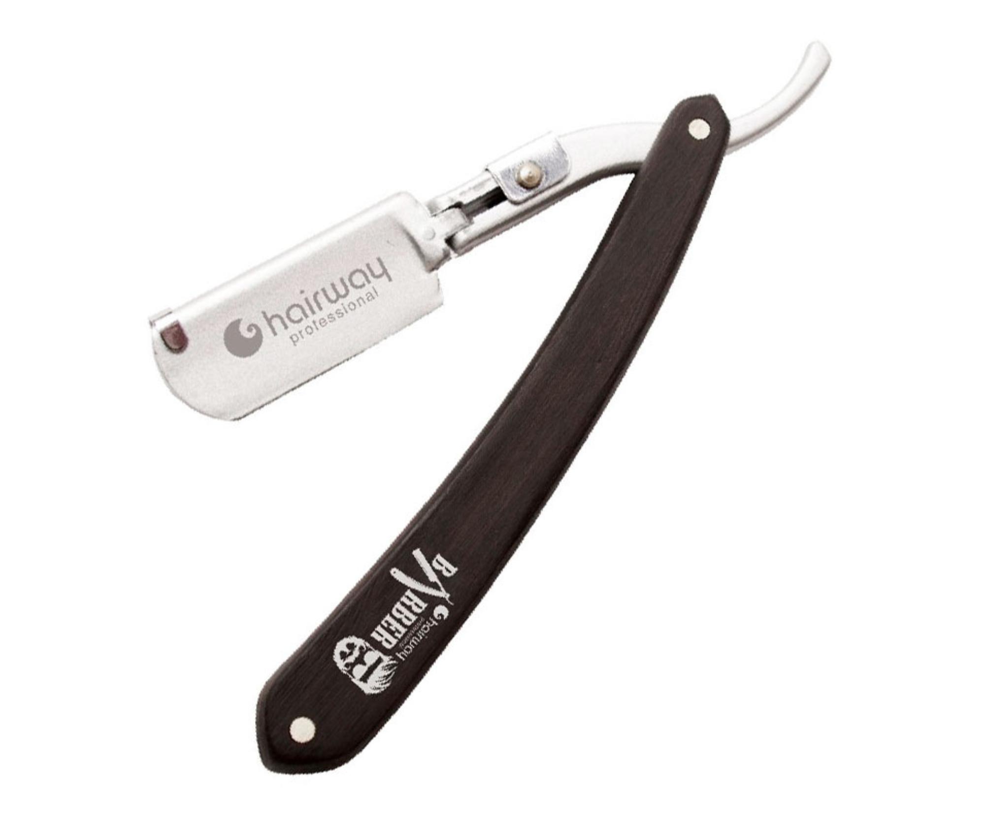 Břitva na holení vousů Hairway Razor - černá (24029) + dárek zdarma