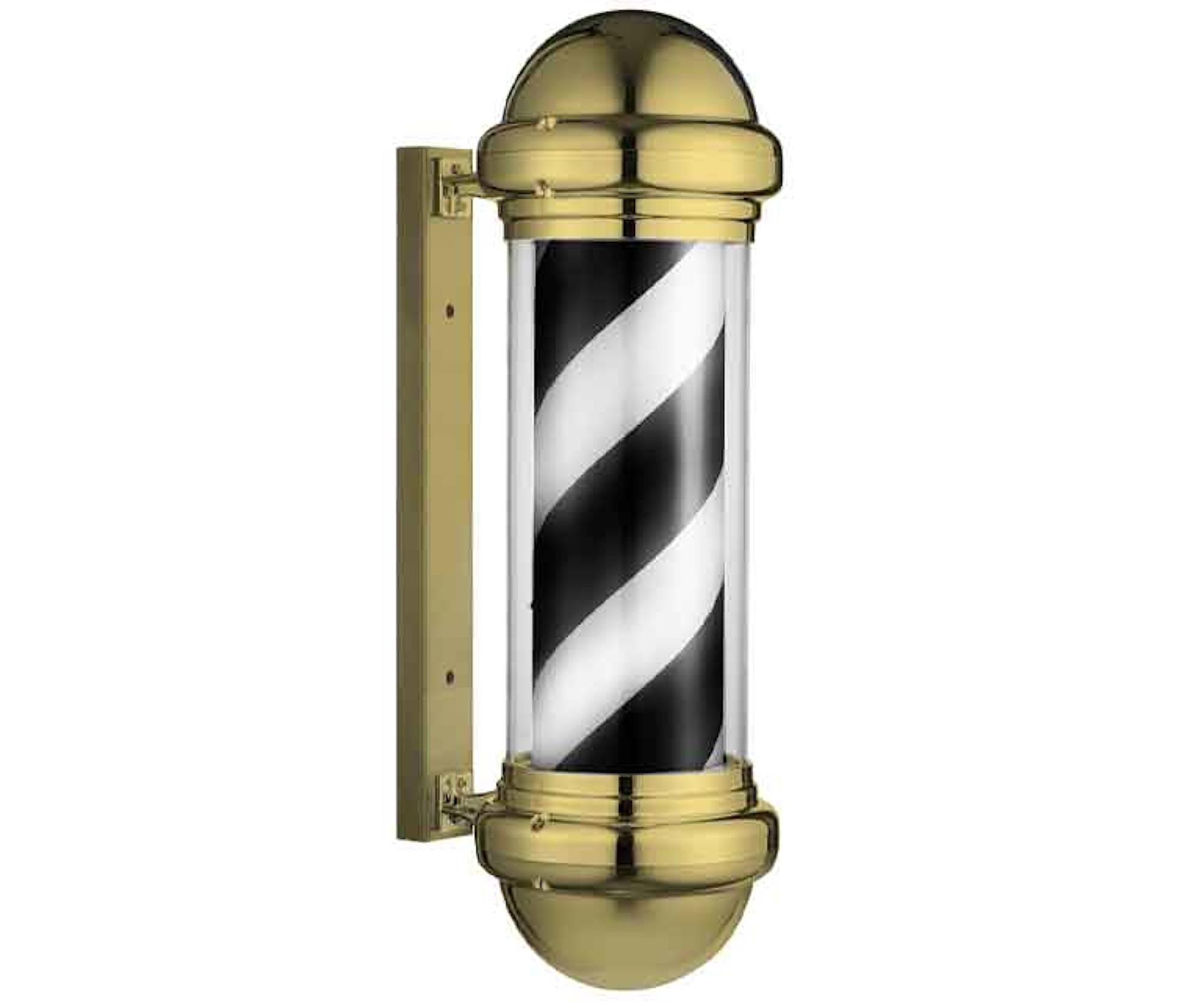 Světelný poutač pro holičství Eurostil Professional - 70 cm, černo-zlatý (09045/53) + dárek zdarma