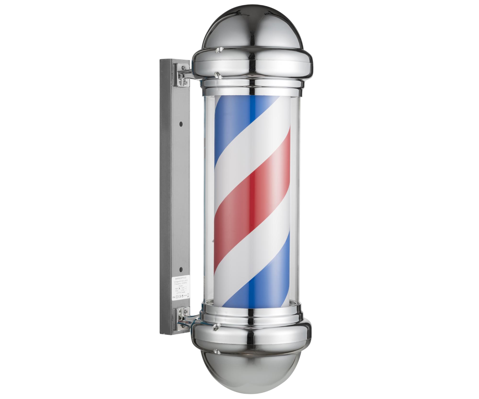 Světelný poutač pro holičství Eurostil Professional - 61 cm, stříbrný (04946) + dárek zdarma