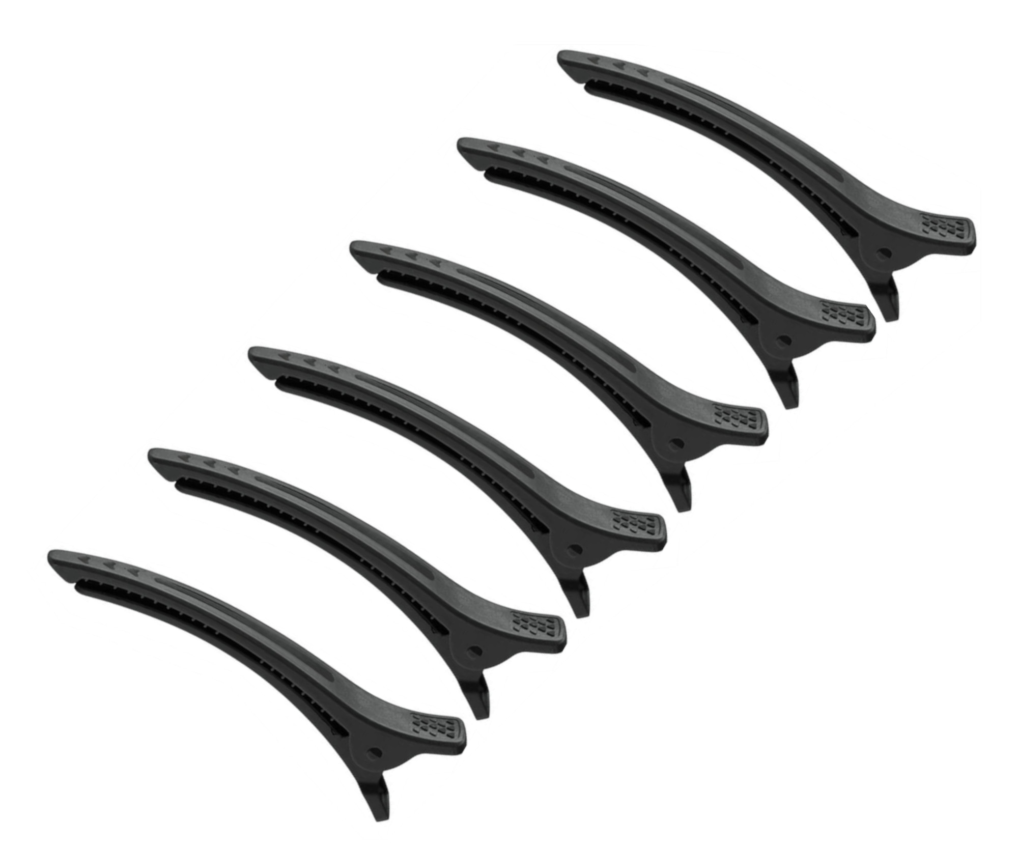 Klipsy do vlasů Eurostil Professional - 12 cm, tmavě šedé, 6 ks (04741) + dárek zdarma