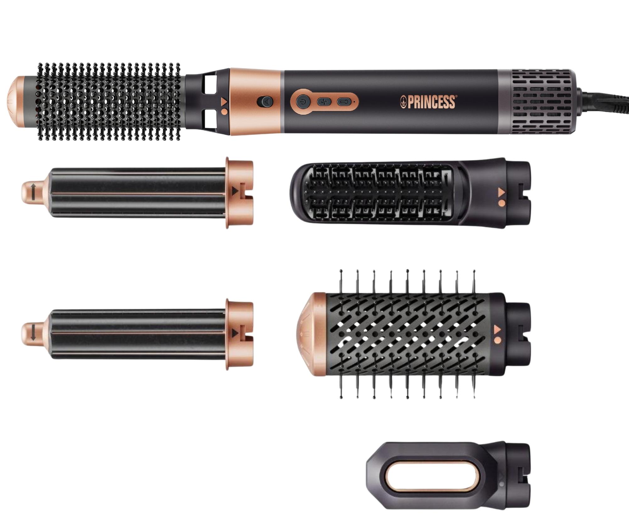 Multifunkční stylingový kulmofén se šesti nástavci Princess Airstyler Plus 529215  - 1000 W, černý + dárek zdarma