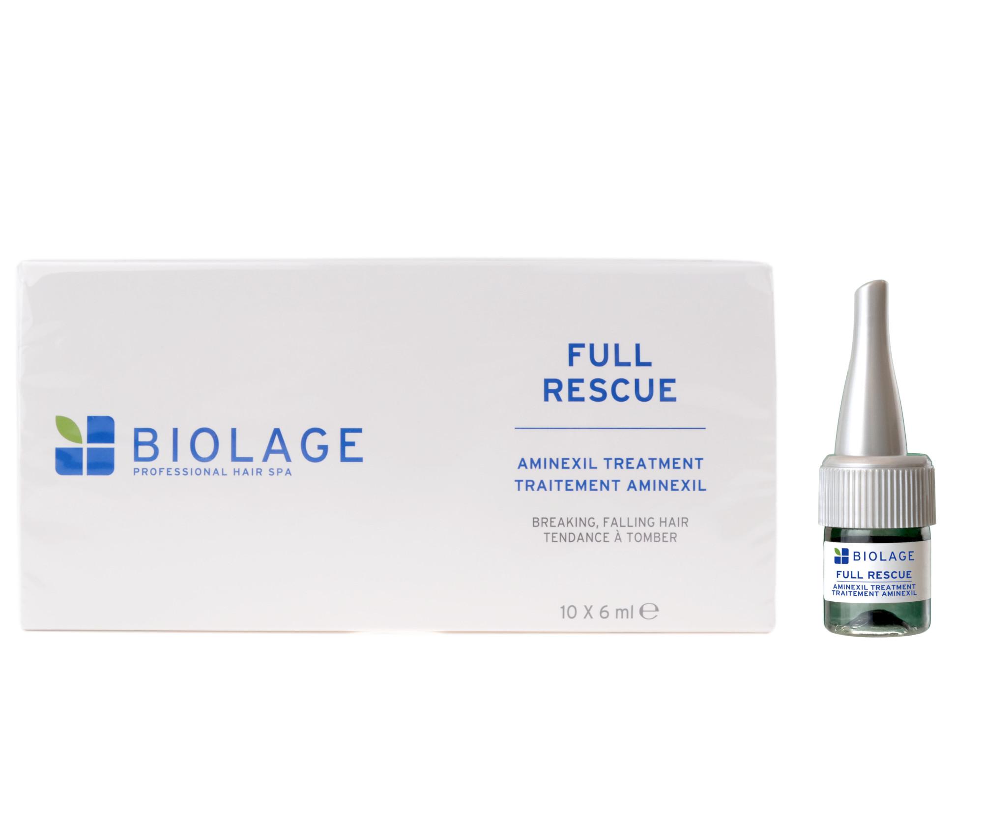 Posilující kúra s aminexilem pro vlasy se sklonem k padání Biolage Full Rescue Aminexil Treatment - 10 x 6 ml + dárek zdarma
