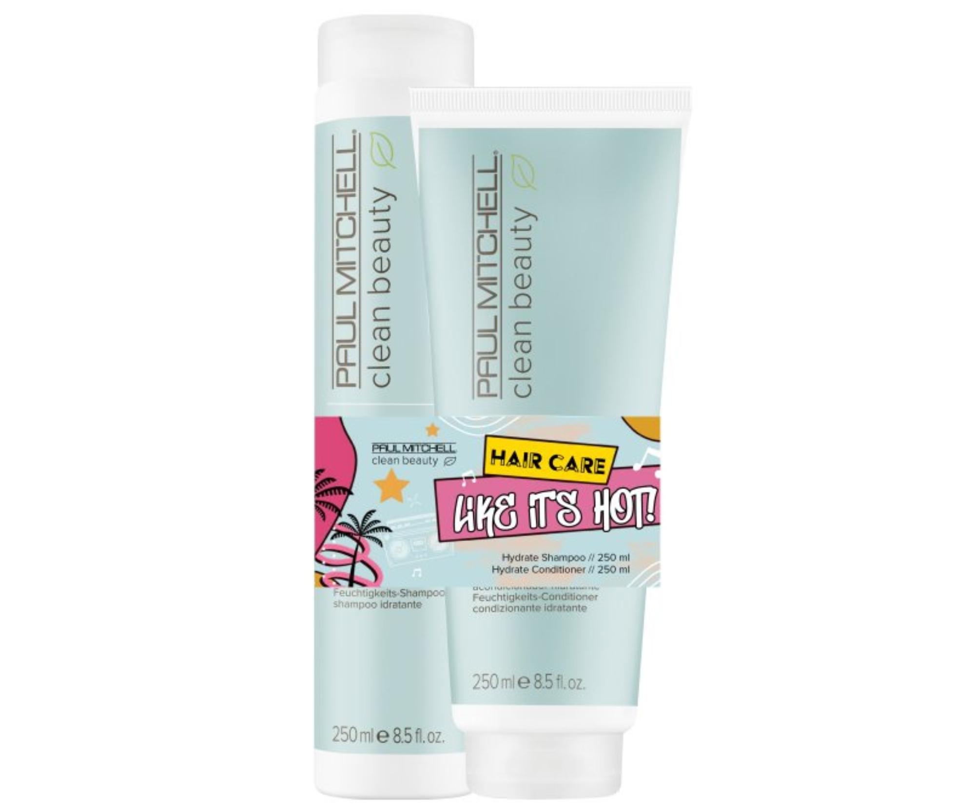 Sada pro suché vlasy Paul Mitchell Clean Beauty Hydrate Like It's Hot + dárek zdarma
