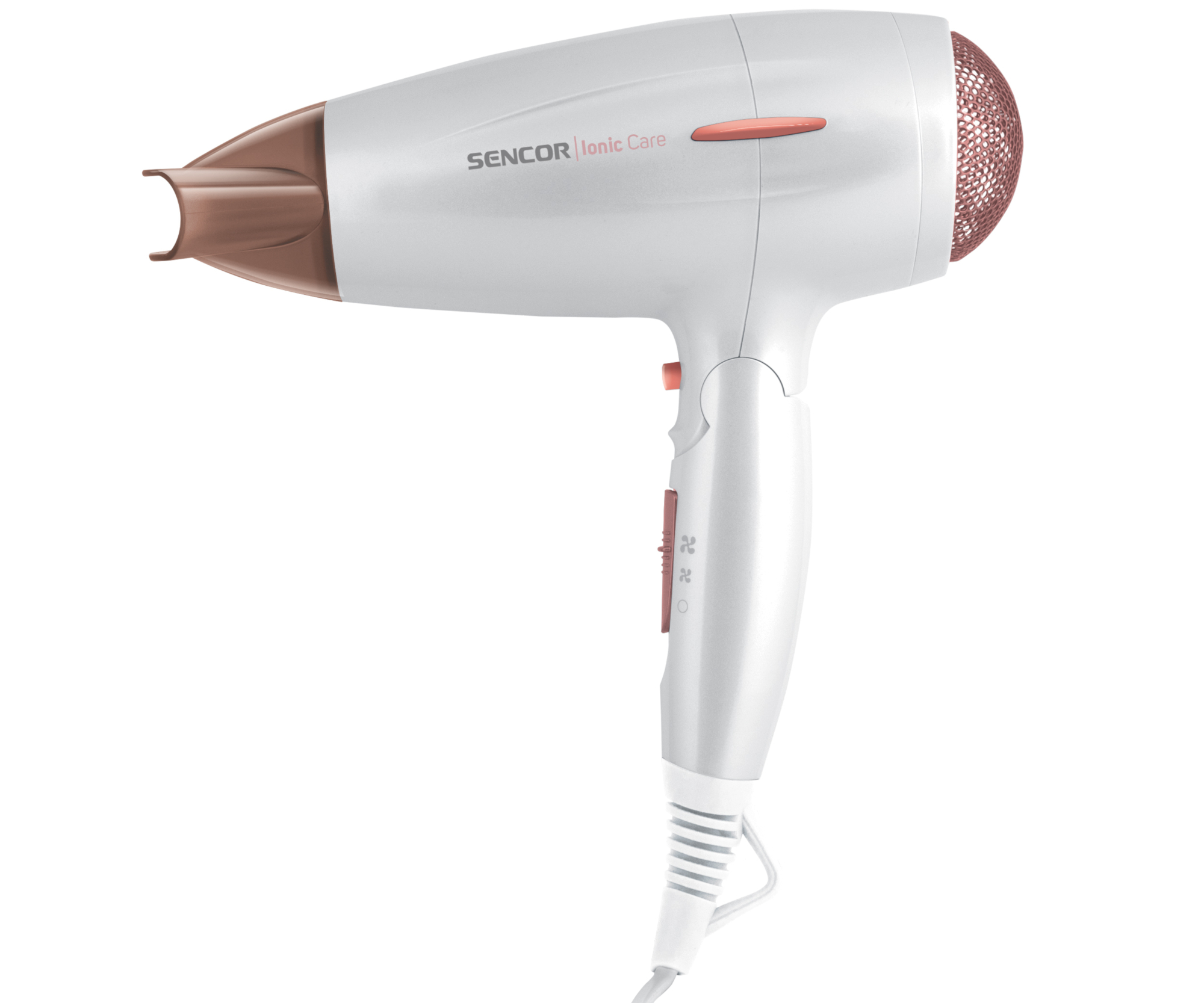 Cestovní fén na vlasy Sencor SHD 7200GD - 2000 W, bílý + DÁREK ZDARMA