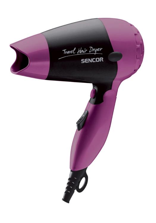 Cestovní fén na vlasy Sencor SHD 6400V - 850 W, fialovo-černý + dárek zdarma
