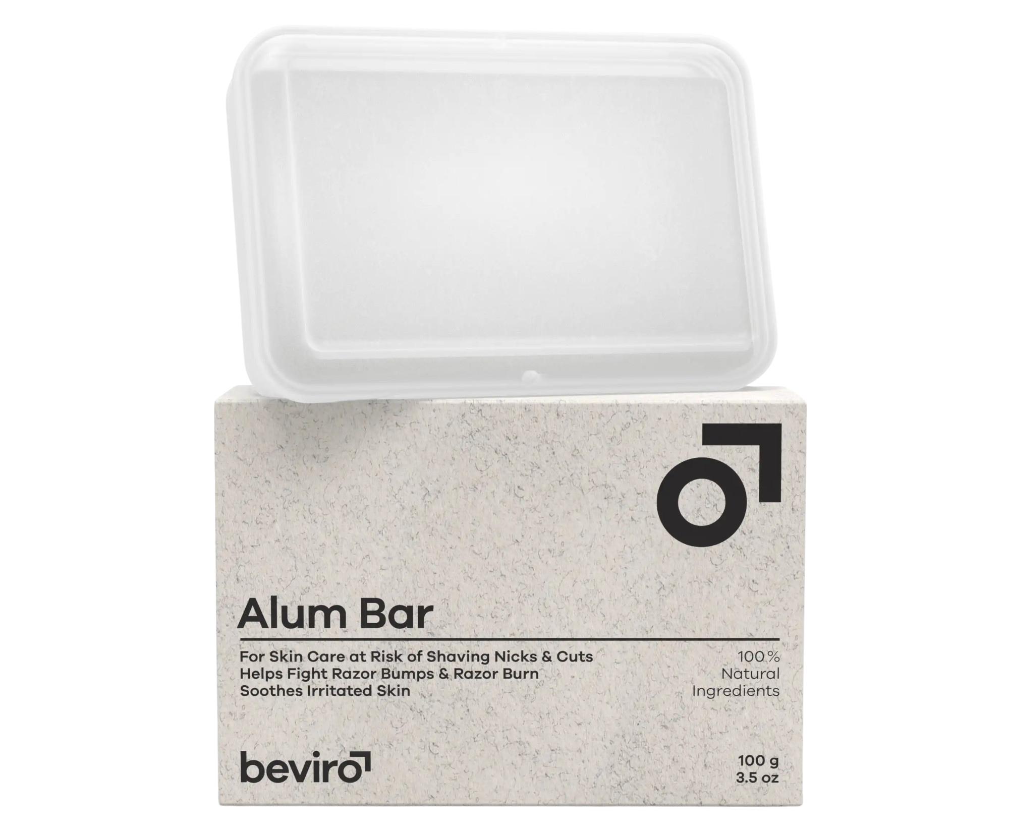 Kamencový blok pro zacelení drobných ran po holení Beviro Alum Bar - 100 g + dárek zdarma