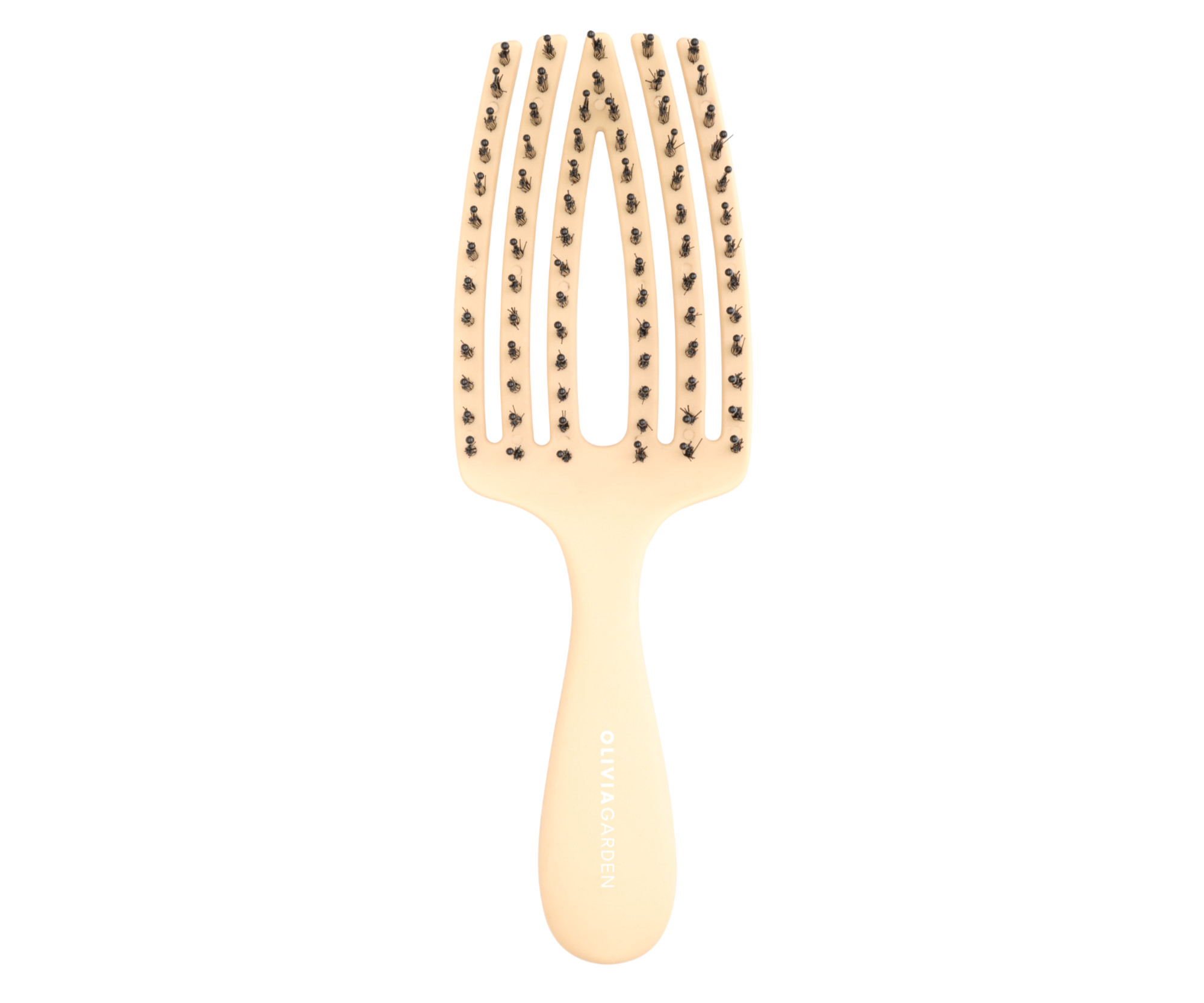 Dětský kartáč na vlasy Olivia Garden Fingerbrush Kids - pastelově žlutý + dárek zdarma