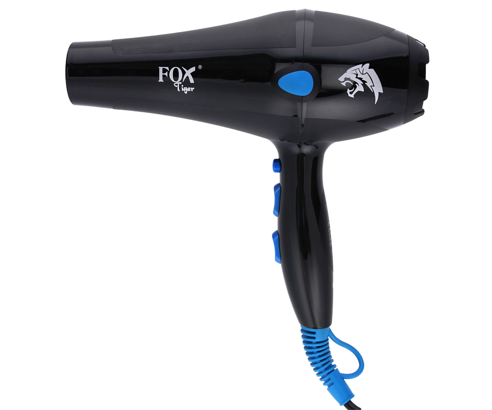 Profesionální fén na vlasy Fox Tiger - 2400 W, černý (1303049) + dárek zdarma