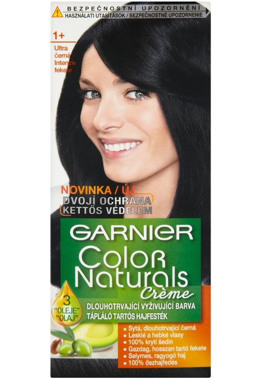 Permanentní barva Garnier Color Naturals 1+ ultra černá + dárek zdarma