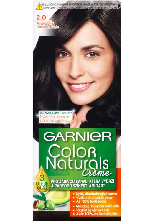Permanentní barva Garnier Color Naturals 2.0 přirozená černá + dárek zdarma