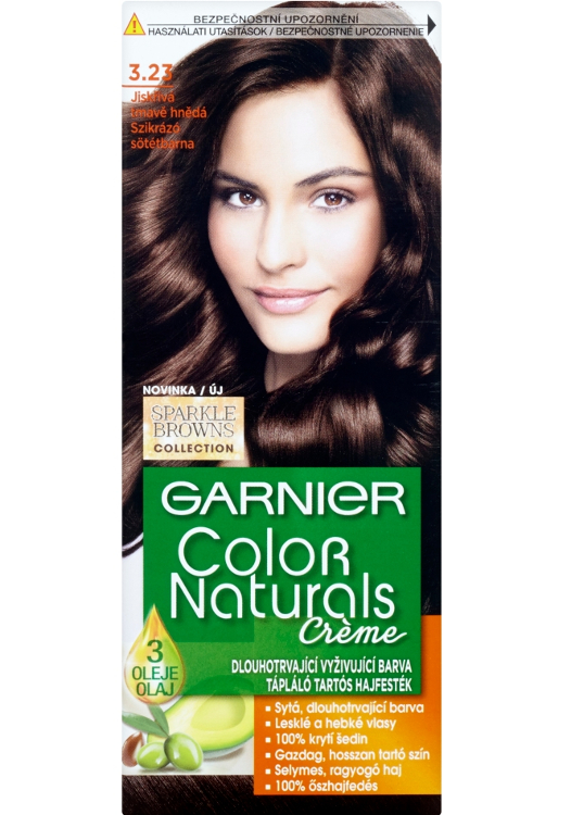 Permanentní barva Garnier Color Naturals 3.23 jiskřivá tmavě hnědá + dárek zdarma