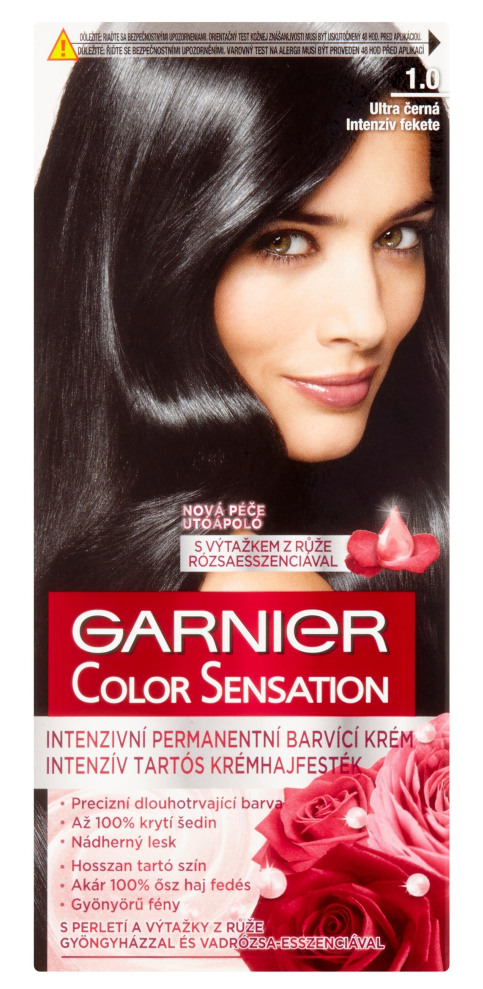 Permanentní barva Garnier Color Sensation 1.0 ultra černá + dárek zdarma