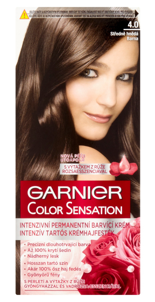 Permanentní barva Garnier Color Sensation 4.0 středně hnědá + dárek zdarma