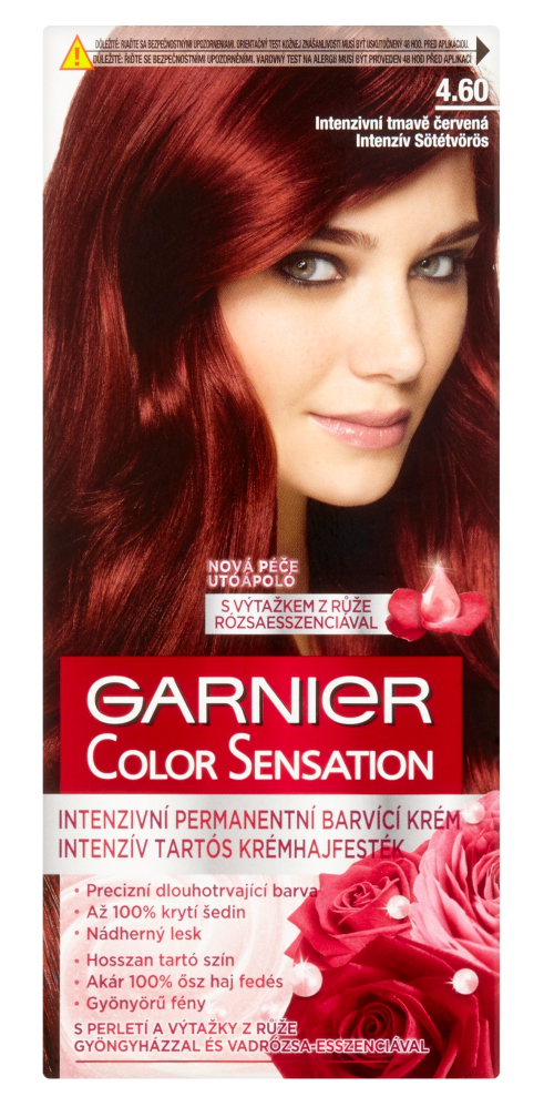 Permanentní barva Garnier Color Sensation 4.60 intenzivní tmavě červená + dárek zdarma