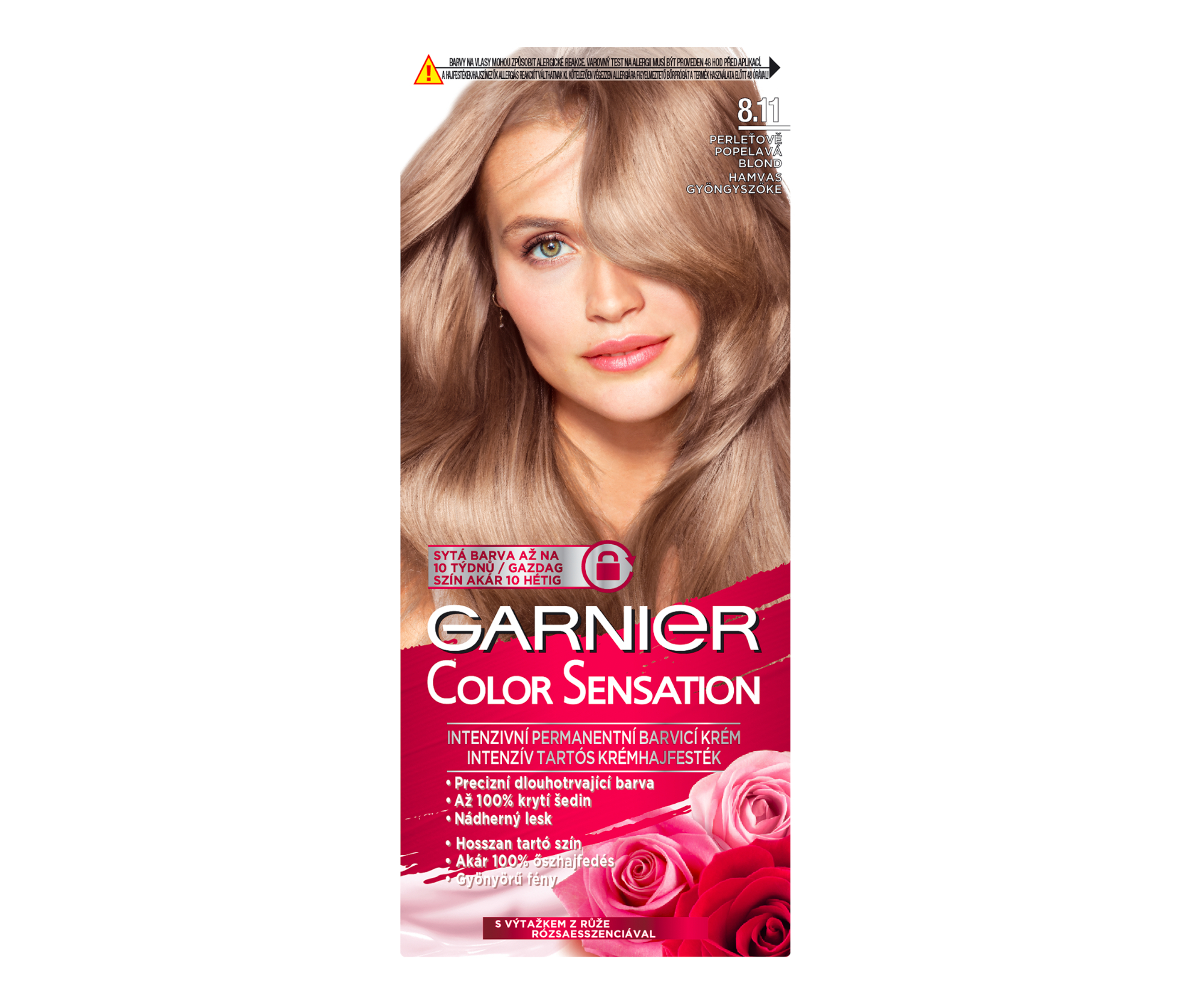 Permanentní barva Garnier Color Sensation 8.11 perleťově popelavá blond + dárek zdarma