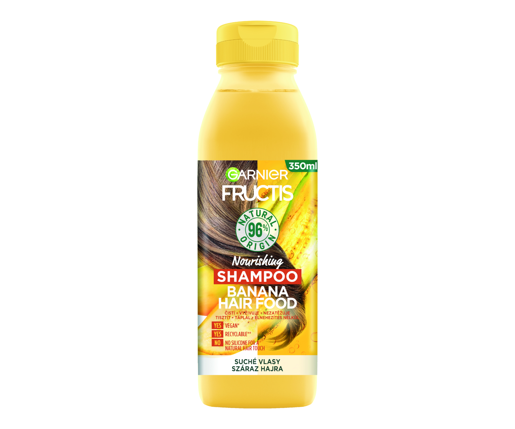 Vyživující šampon pro suché vlasy Garnier Fructis Banana Hair Food - 350 ml + dárek zdarma