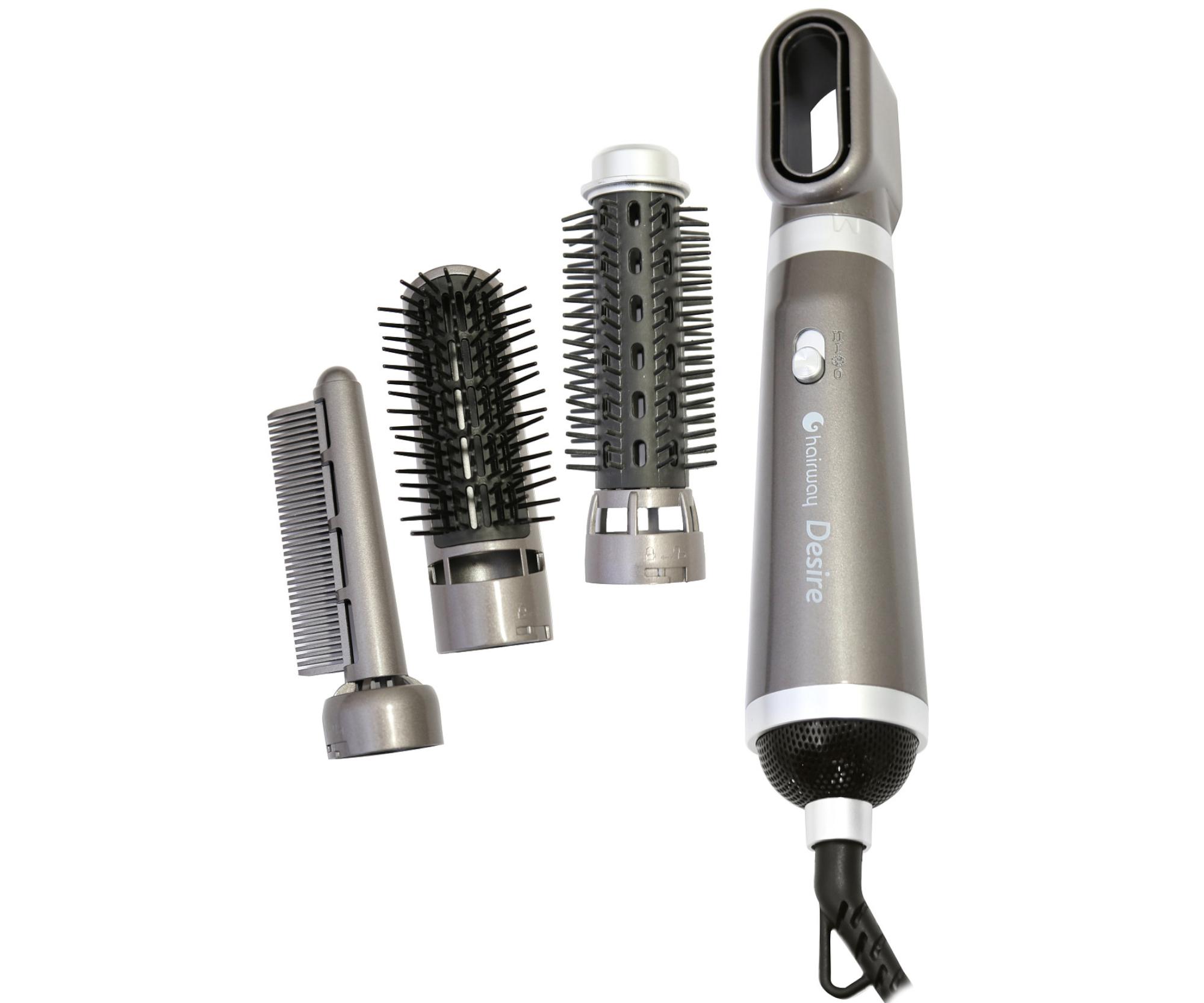 Profesionální multifunkční horkovzdušný kartáč na vlasy Hairway Airstyler Desire - 900 W, grafitový hnědý (03094) + dárek zdarma