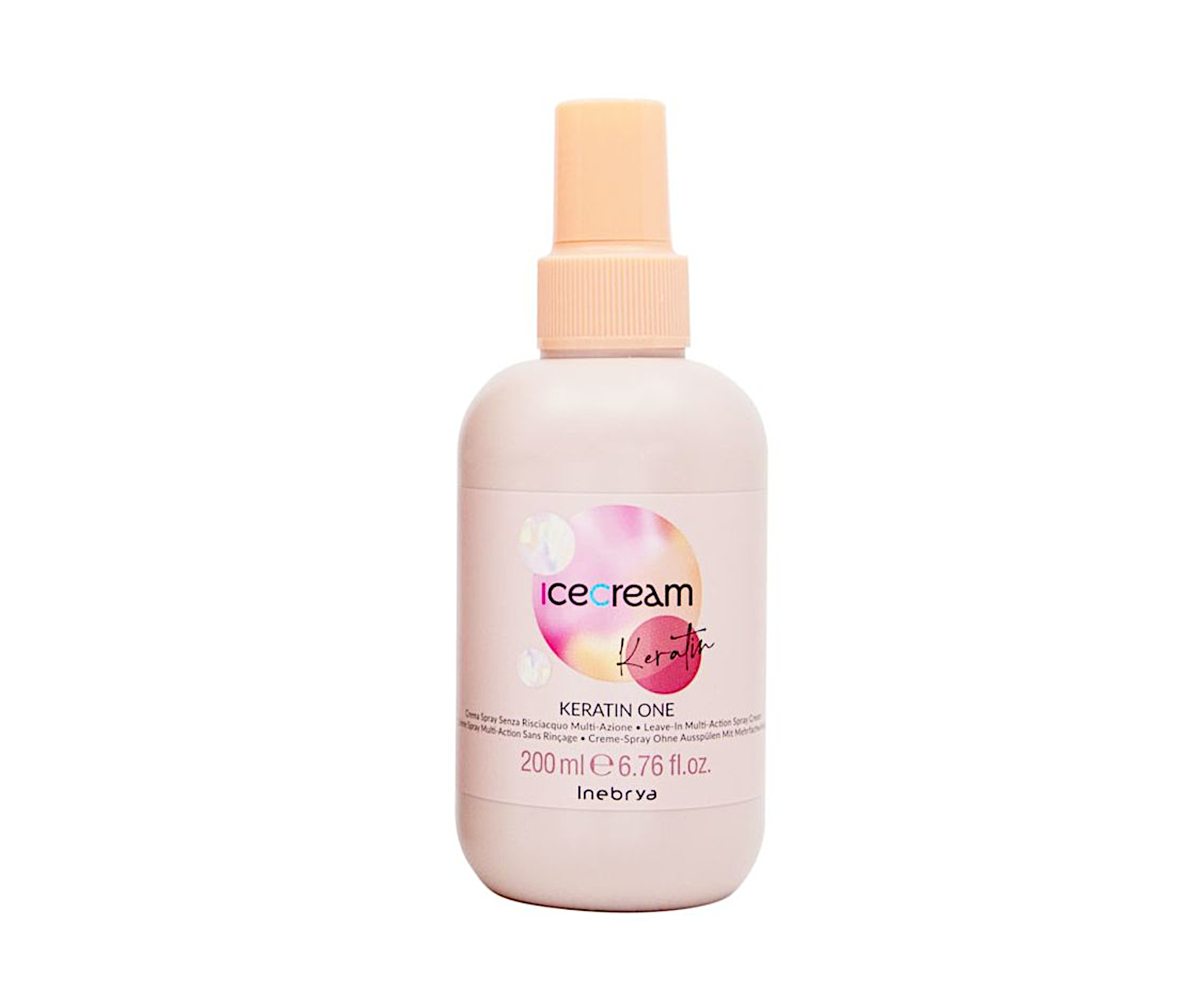 Multifunkční krémový sprej s keratinem pro poškozené vlasy Inebrya Ice Cream Keratin One - 200 ml (771026315) + dárek zdarma
