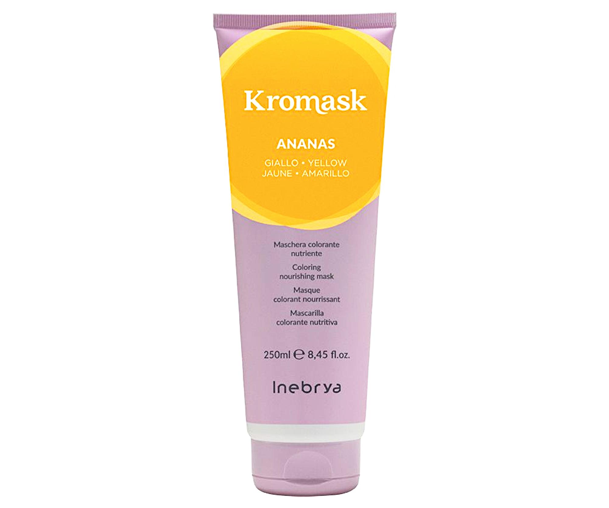 Barvicí vyživující maska Inebrya Kromask Ananas - 250 ml, žlutá + dárek zdarma