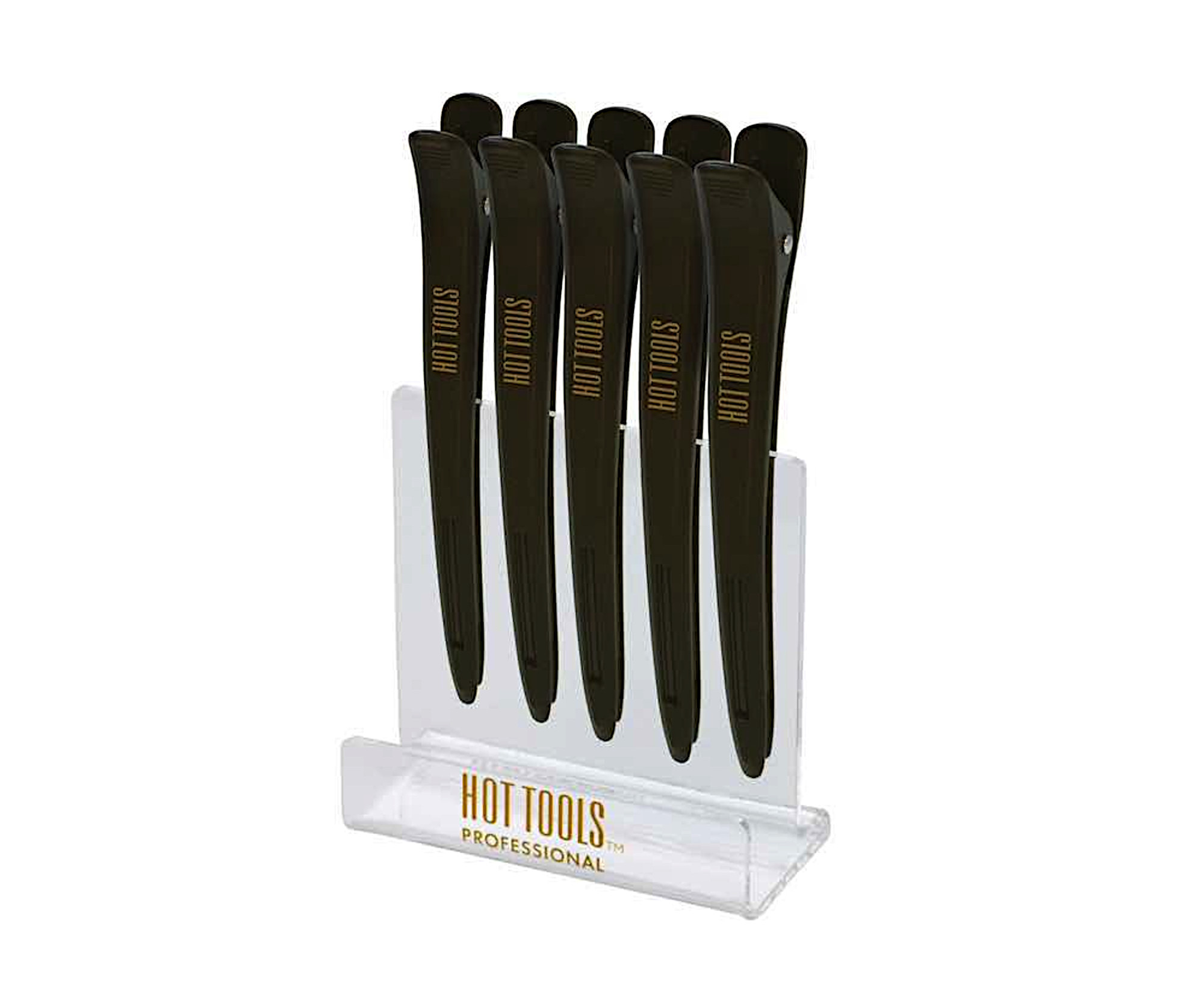 Klipsy do vlasů Hot Tools Hair Clips - 12 cm, černé, 5 ks (HTCLIPS) + dárek zdarma