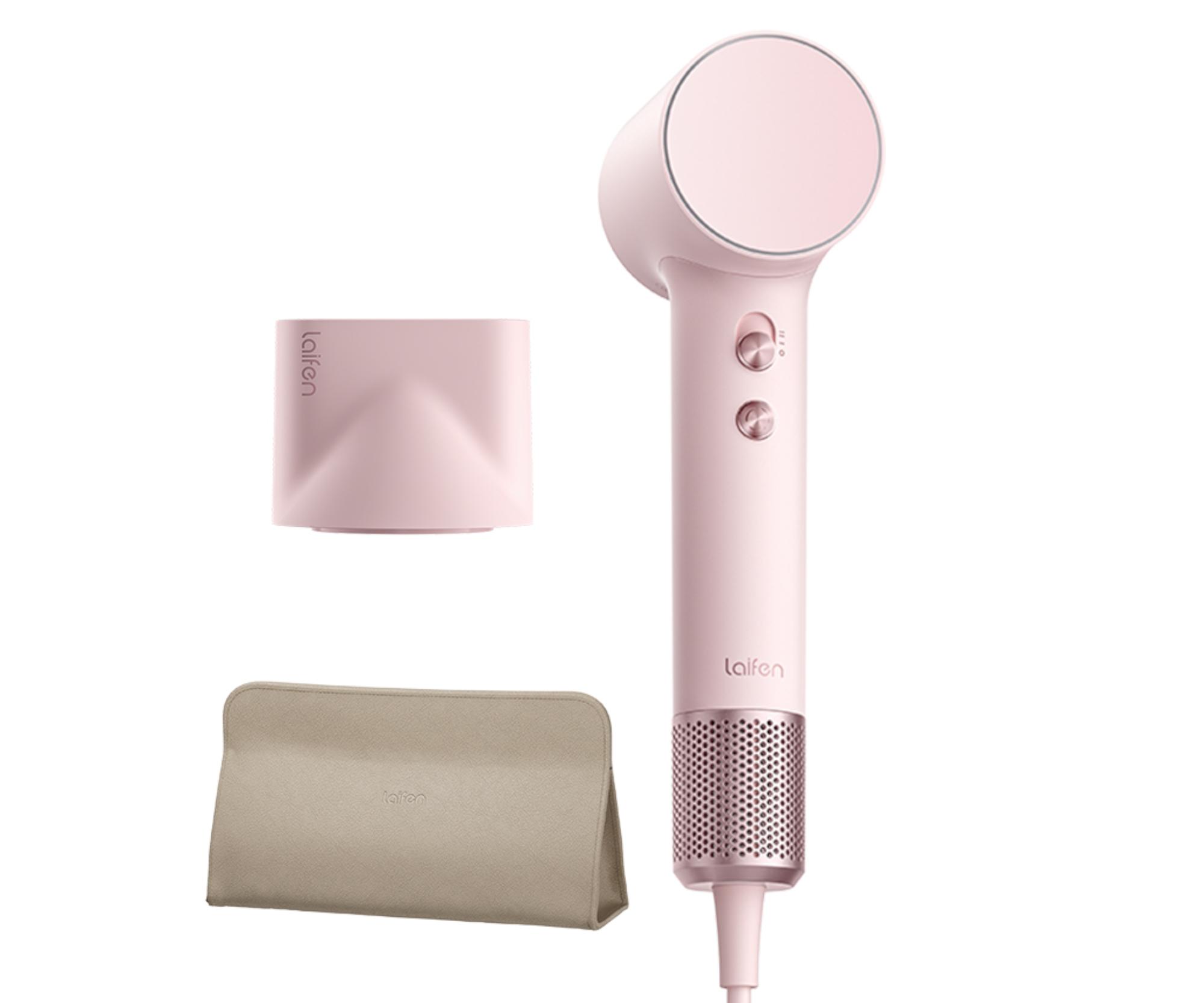 Profesionální mini fén na vlasy Laifen Swift Mini Coral Pink - 1100 W, růžový + dárek zdarma