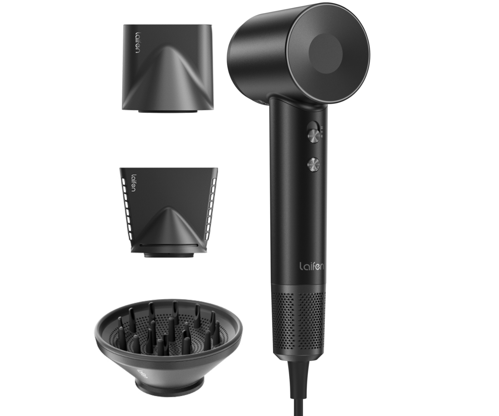 Profesionální fén na vlasy Laifen Swift Special Matte Black - 1600 W, matný černý + dárek zdarma