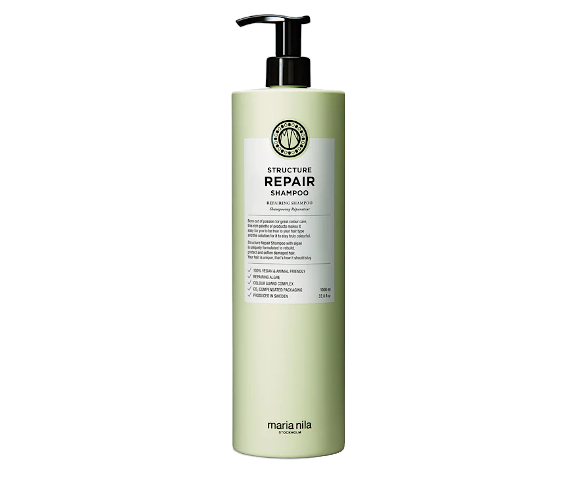 Vyživující šampon pro suché a poškozené vlasy Maria Nila Structure Repair Shampoo - 1000 ml (NF02-3603) + DÁREK ZDARMA
