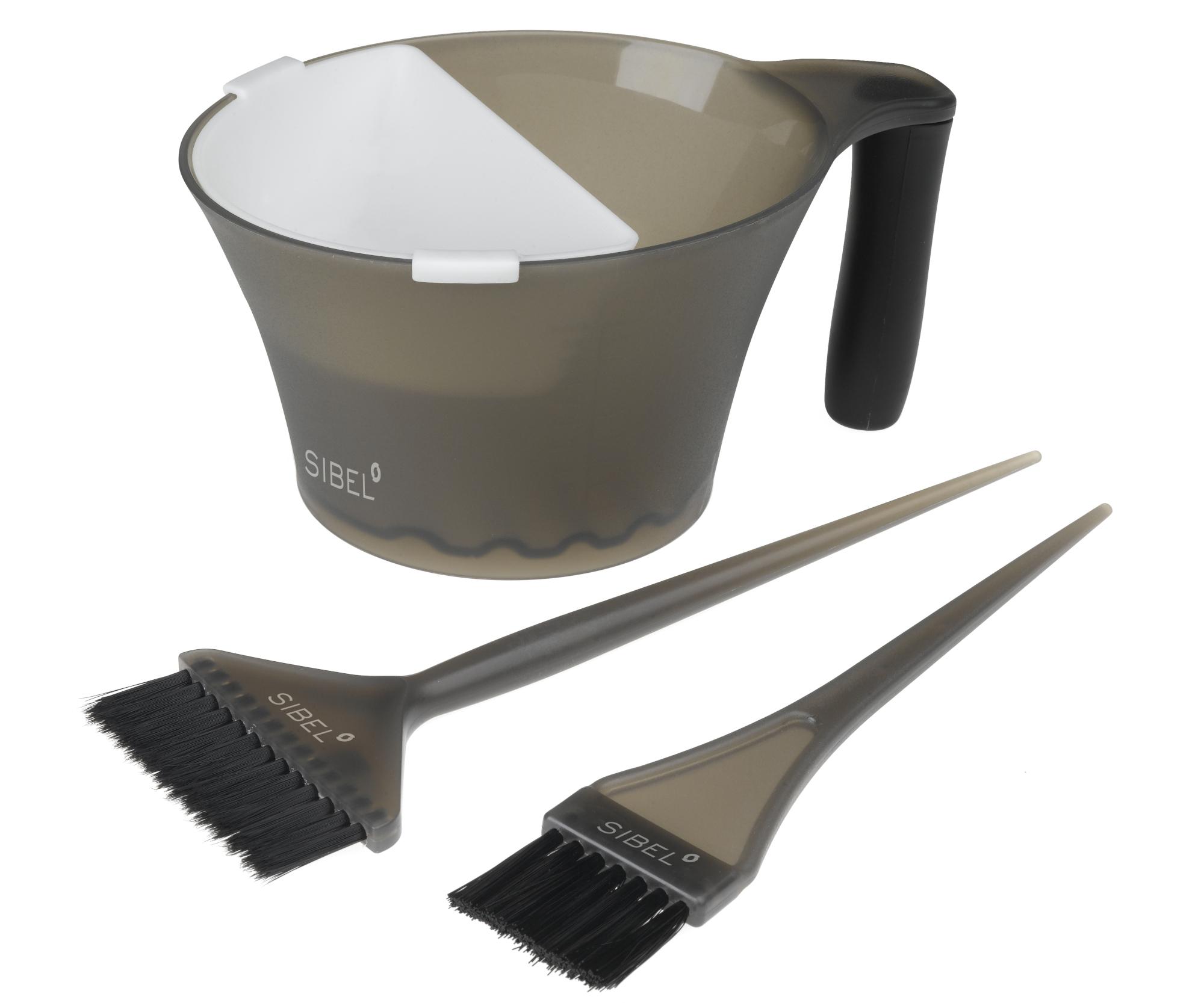 Sada pro barvení vlasů Sibel 4 ks - šedá (0089548) + dárek zdarma