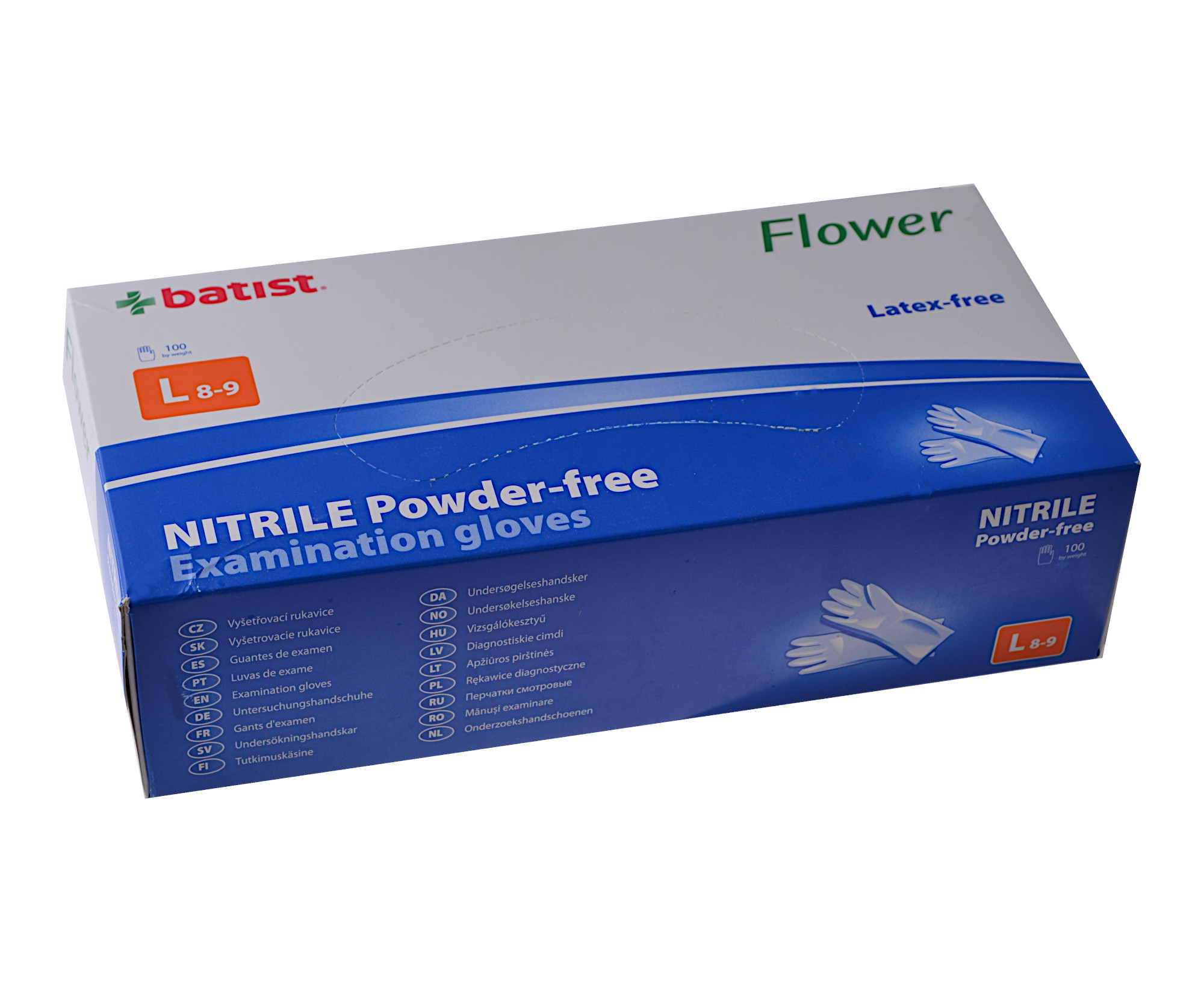 Jednorázové nitrilové rukavice Batist Flower Premium 100 ks - L (1323805898) + dárek zdarma