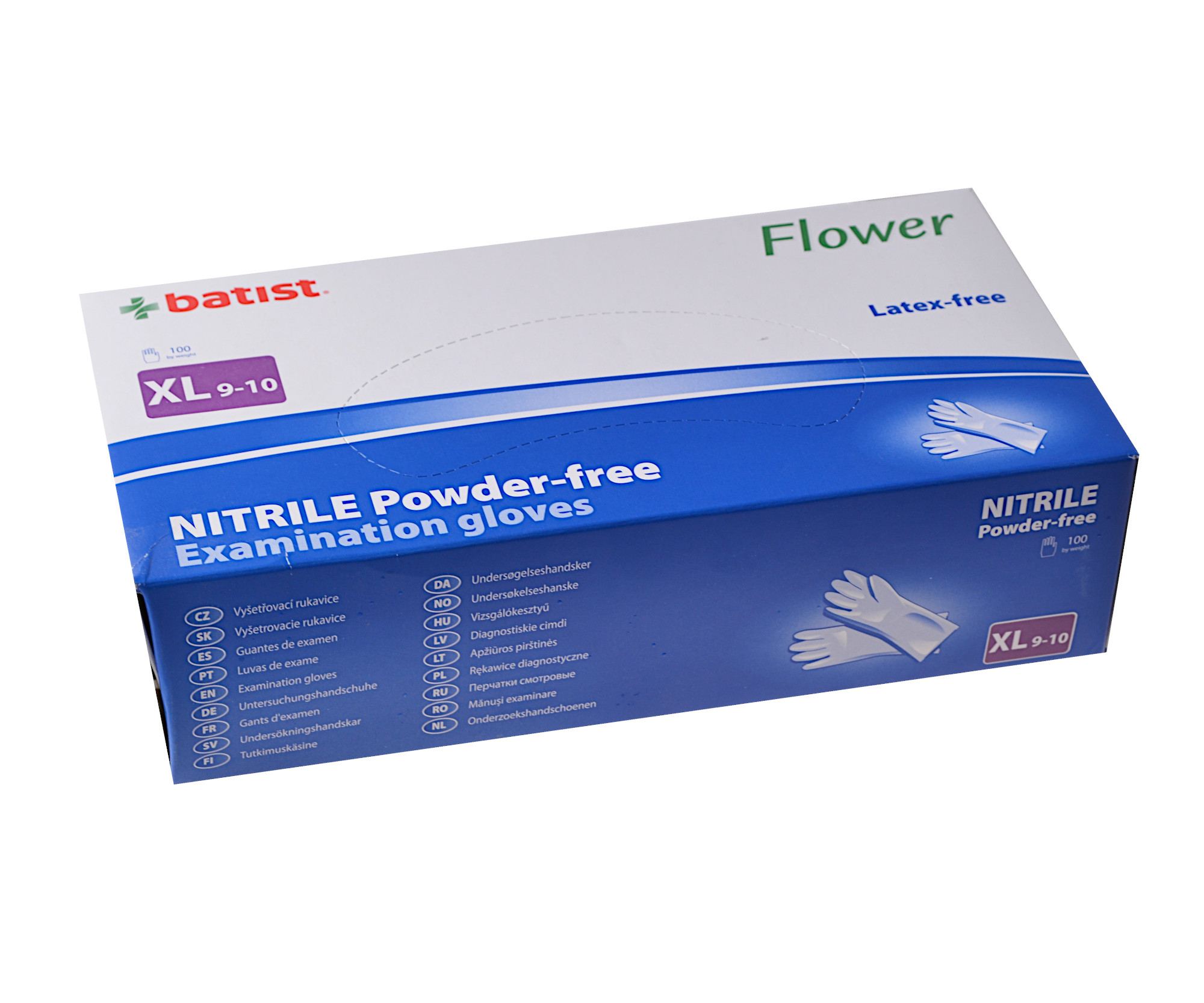 Jednorázové nitrilové rukavice Batist Flower Premium 100 ks - XL (1323805899) + DÁREK ZDARMA