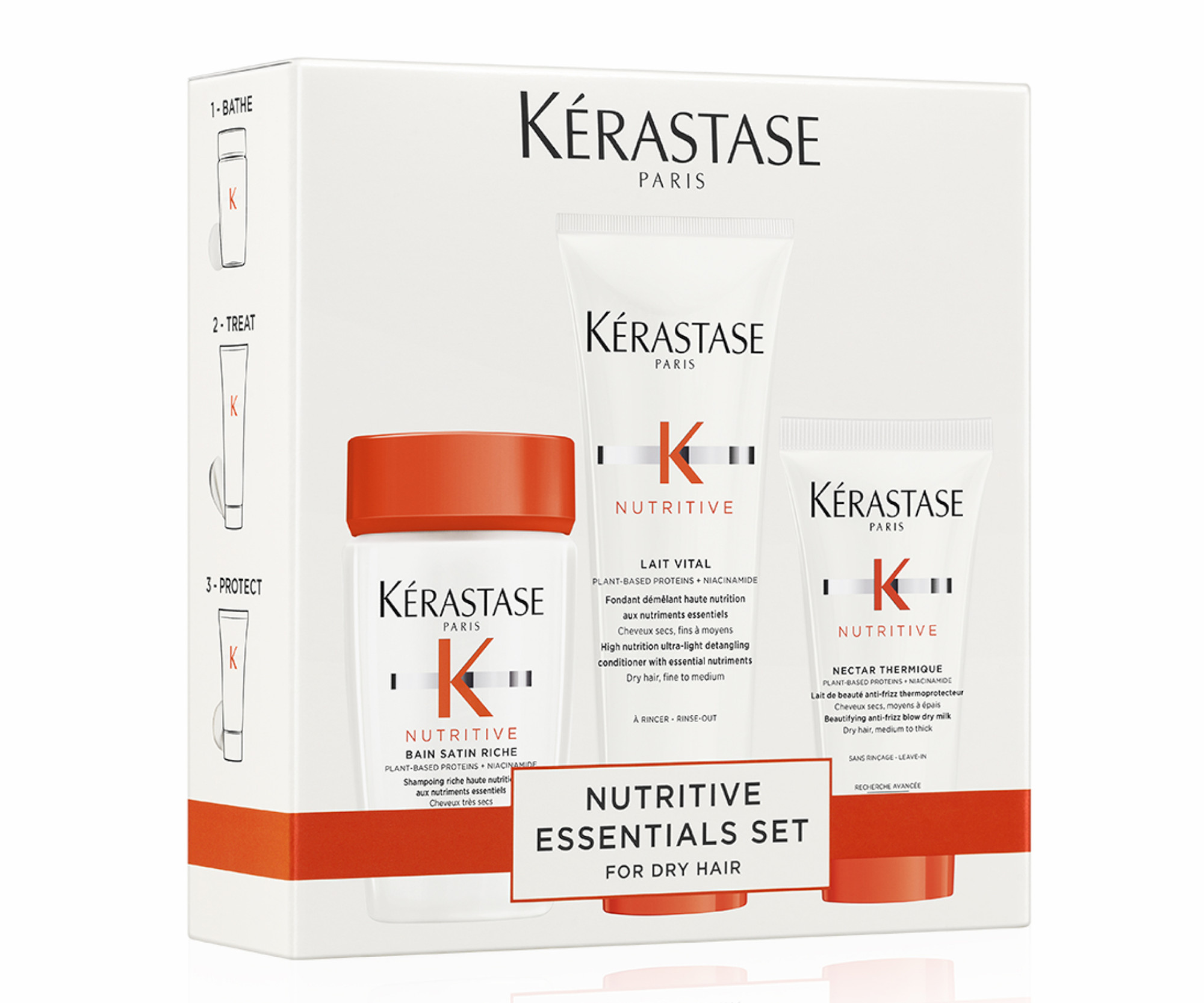 Dárková cestovní sada pro suché vlasy Kérastase Nutritive Essentials Set + dárek zdarma