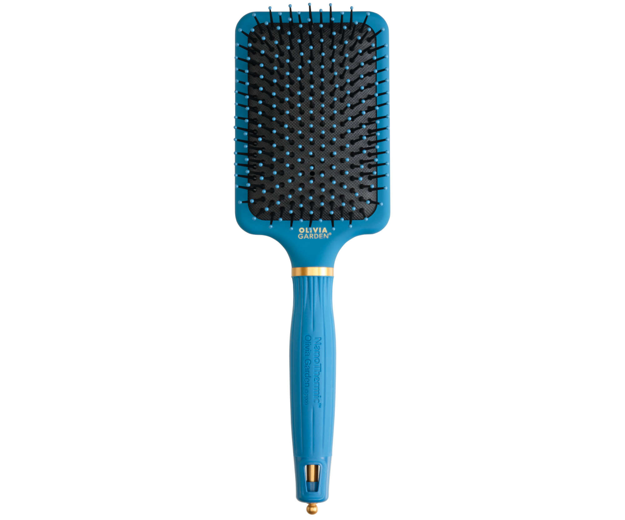 Kartáč na vlasy Olivia Garden NanoThermic Paddle Nylon Peacock (COC-PDL) + dárek zdarma