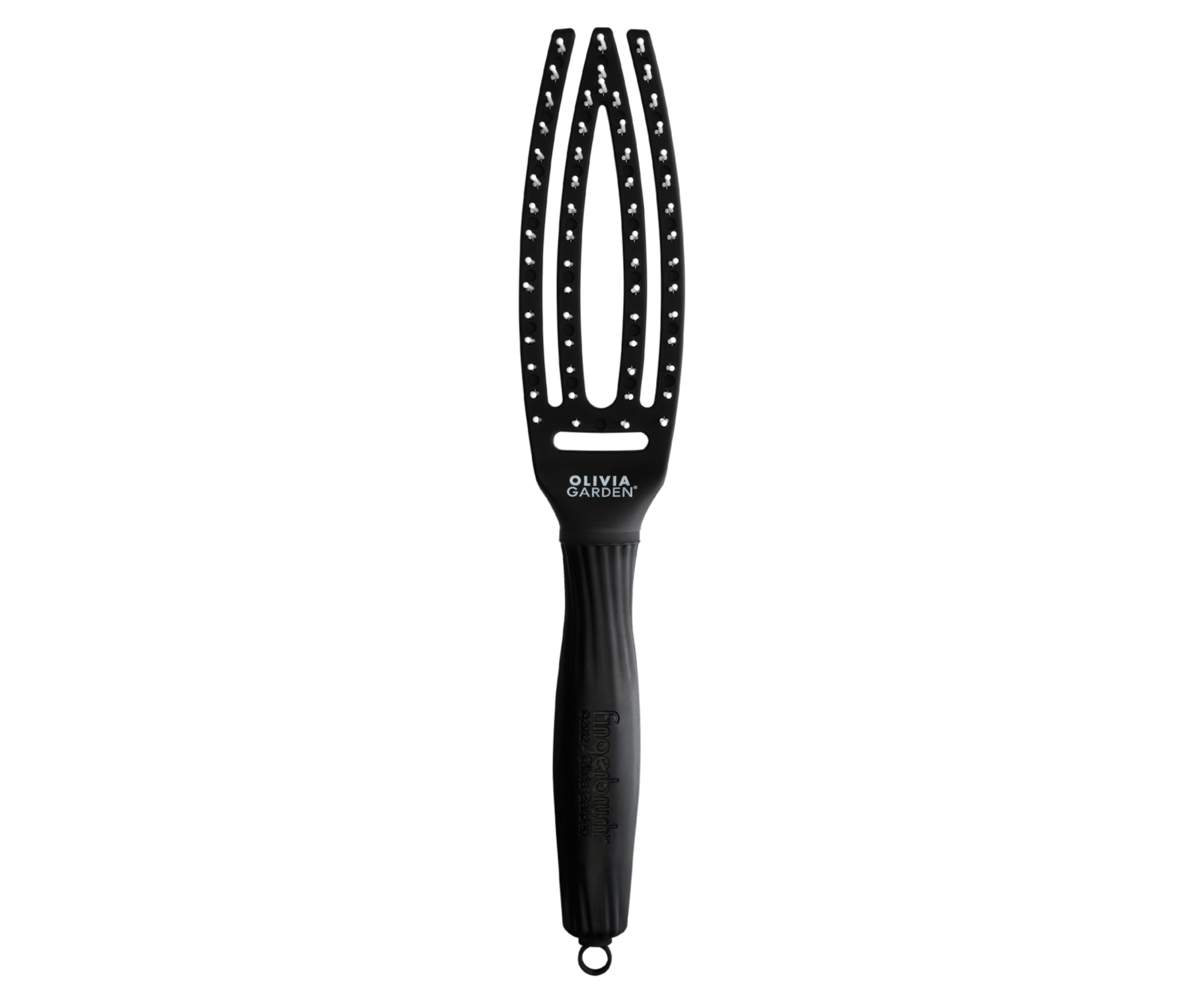 Kartáč Olivia Garden Fingerbrush Ionic Small - černý (FB1PC-S) + dárek zdarma