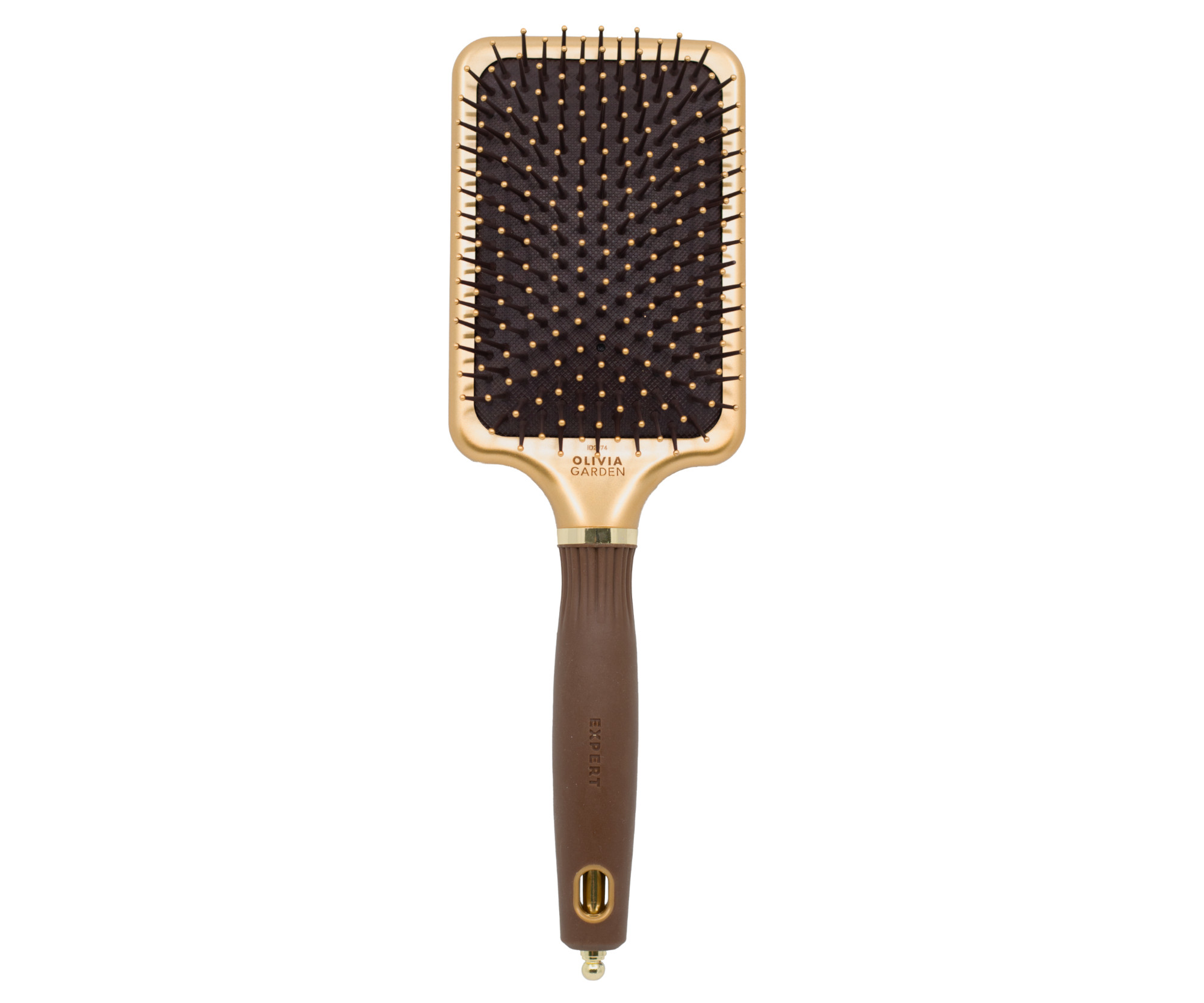 Kartáč na vlasy Olivia Garden Expert Care Rectangular Paddle Brush L - zlato-hnědý (ID2074) + dárek zdarma
