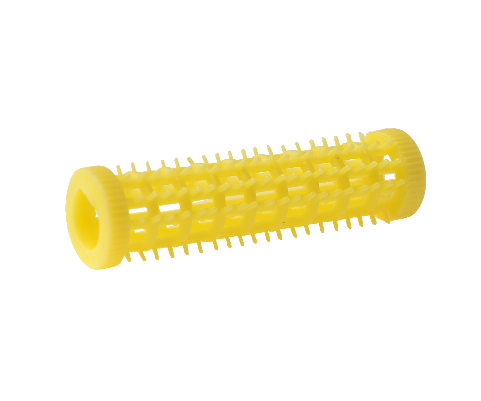 Plastové natáčky na vlasy s jehlami Bellazi - pr. 13 mm, 12 ks, žluté