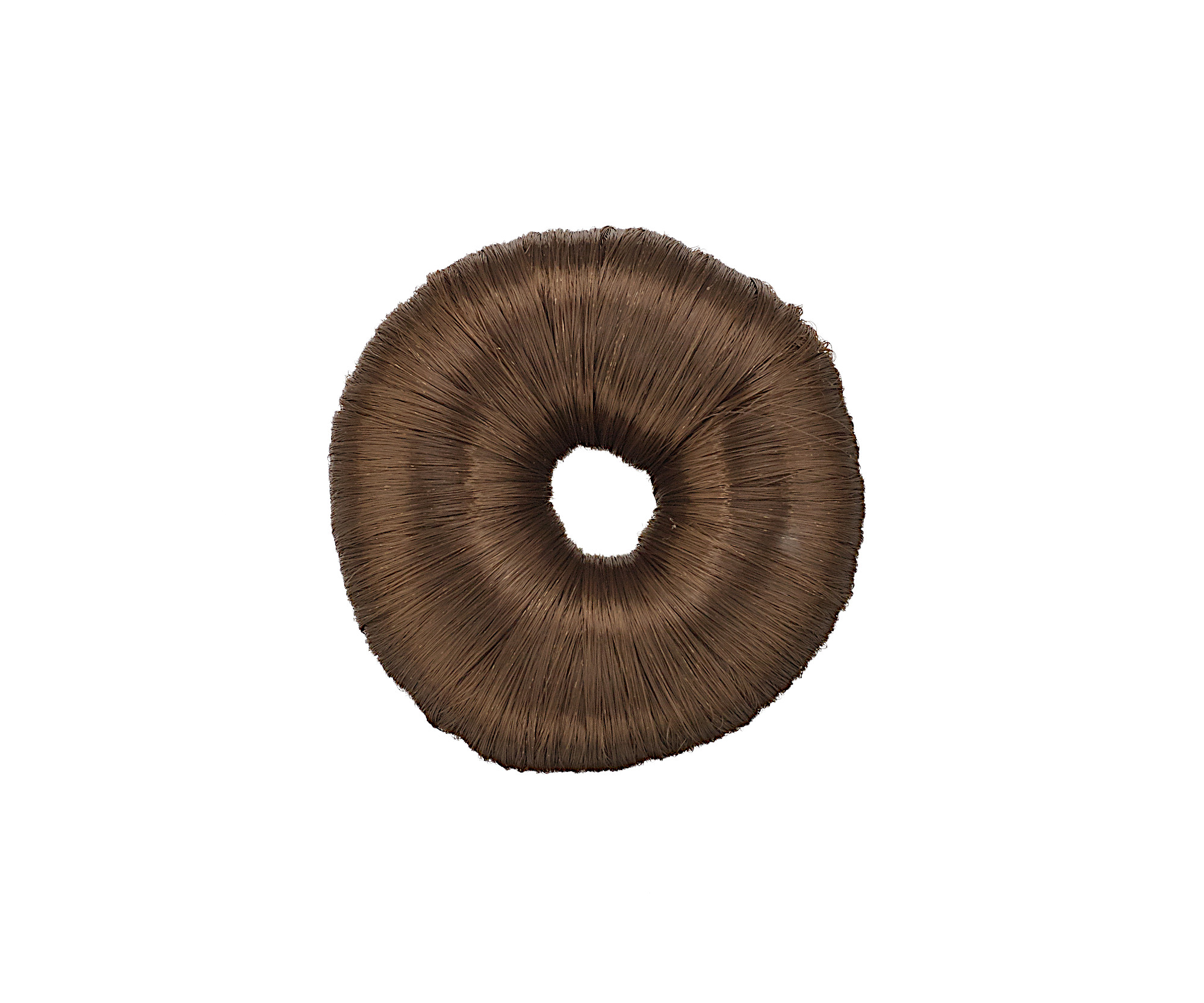 Kulatá bavlněná výplň do drdolu Sibel - hnědá, 7 cm (9504002)