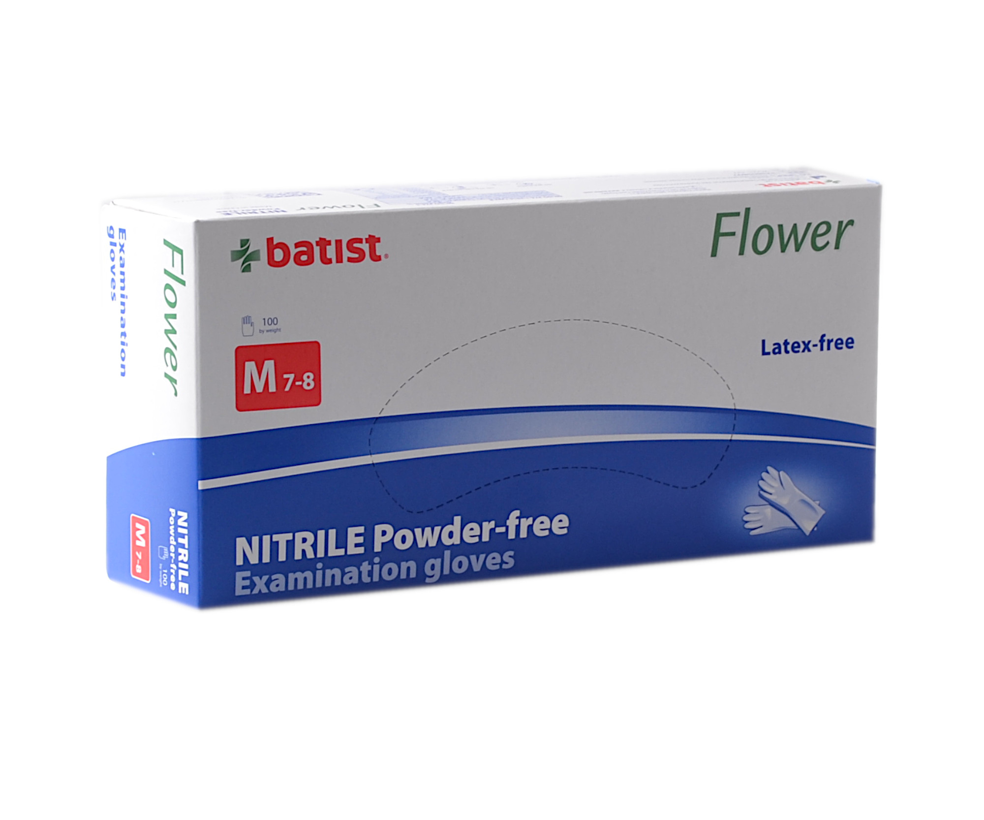 Jednorázové nitrilové rukavice Batist Flower Premium 100 ks - M (1323805897) + DÁREK ZDARMA