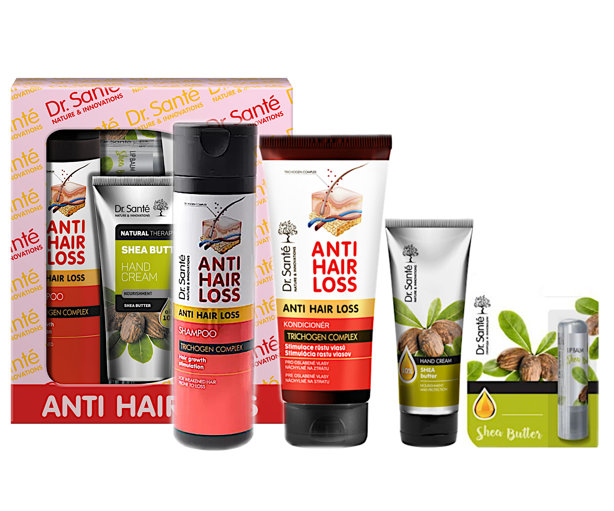Dárková sada proti vypadávání vlasů Dr. Santé Anti Hair Loss + dárek zdarma