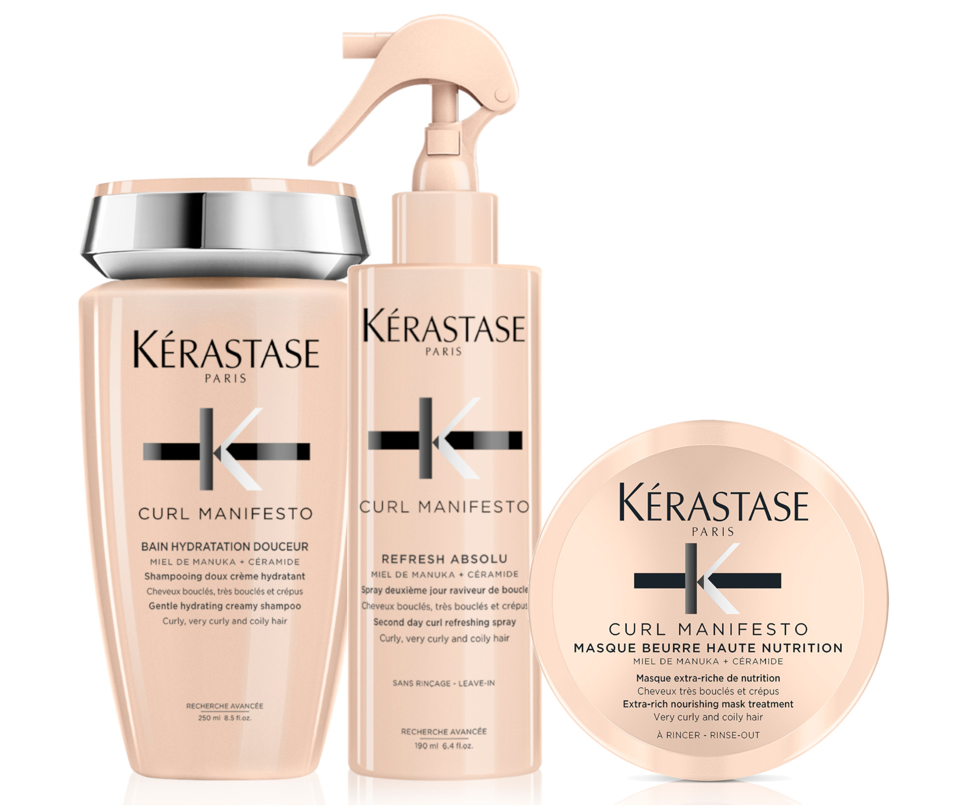 Sada pro vlnité a kudrnaté vlasy Kérastase Curl Manifesto + maska 75 ml zdarma + dárek zdarma