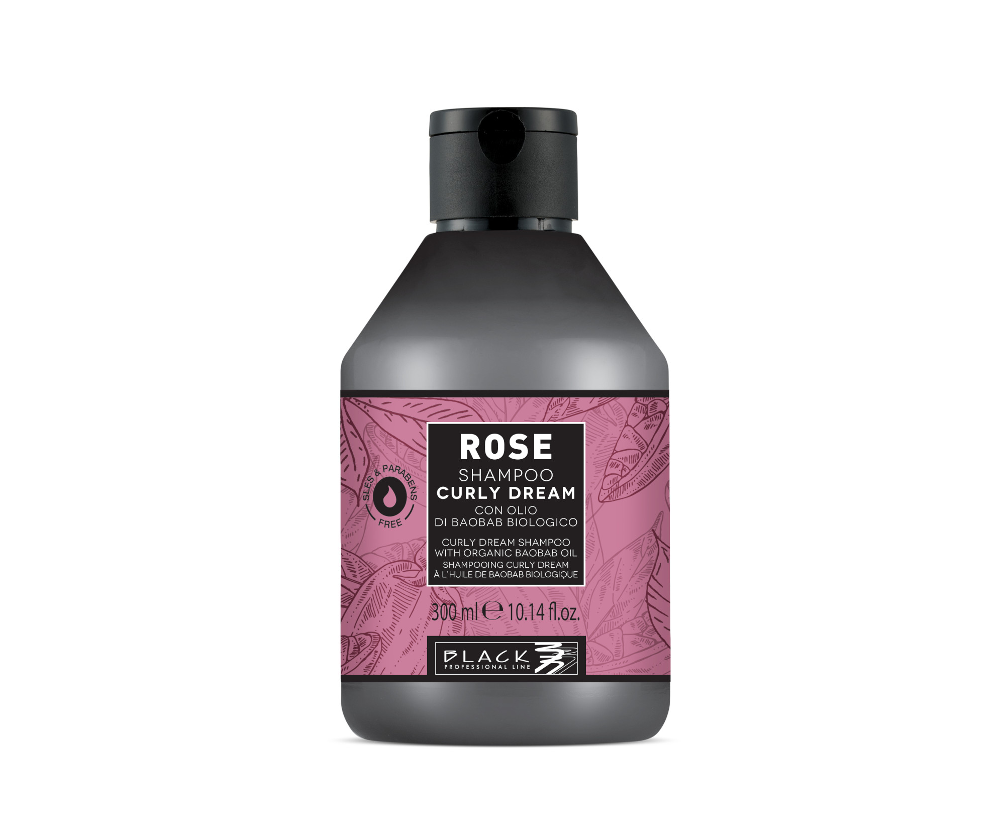 Šampon pro vlnité a kudrnaté vlasy Black Rose Curly Dream Shampoo - 300 ml (250039) + dárek zdarma