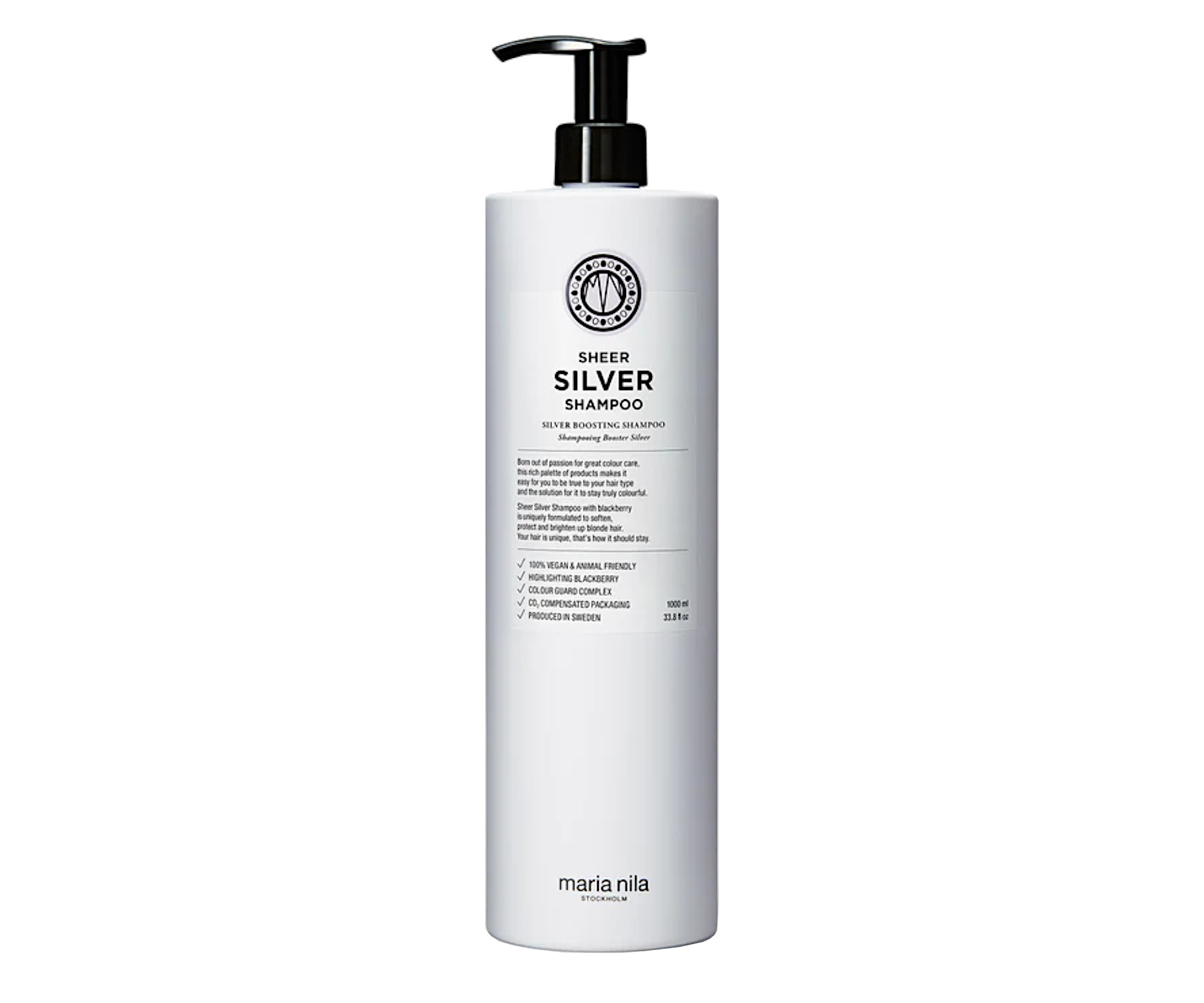 Šampon pro neutralizaci žlutých tónů Maria Nila Sheer Silver Shampoo - 1000 ml + dárek zdarma
