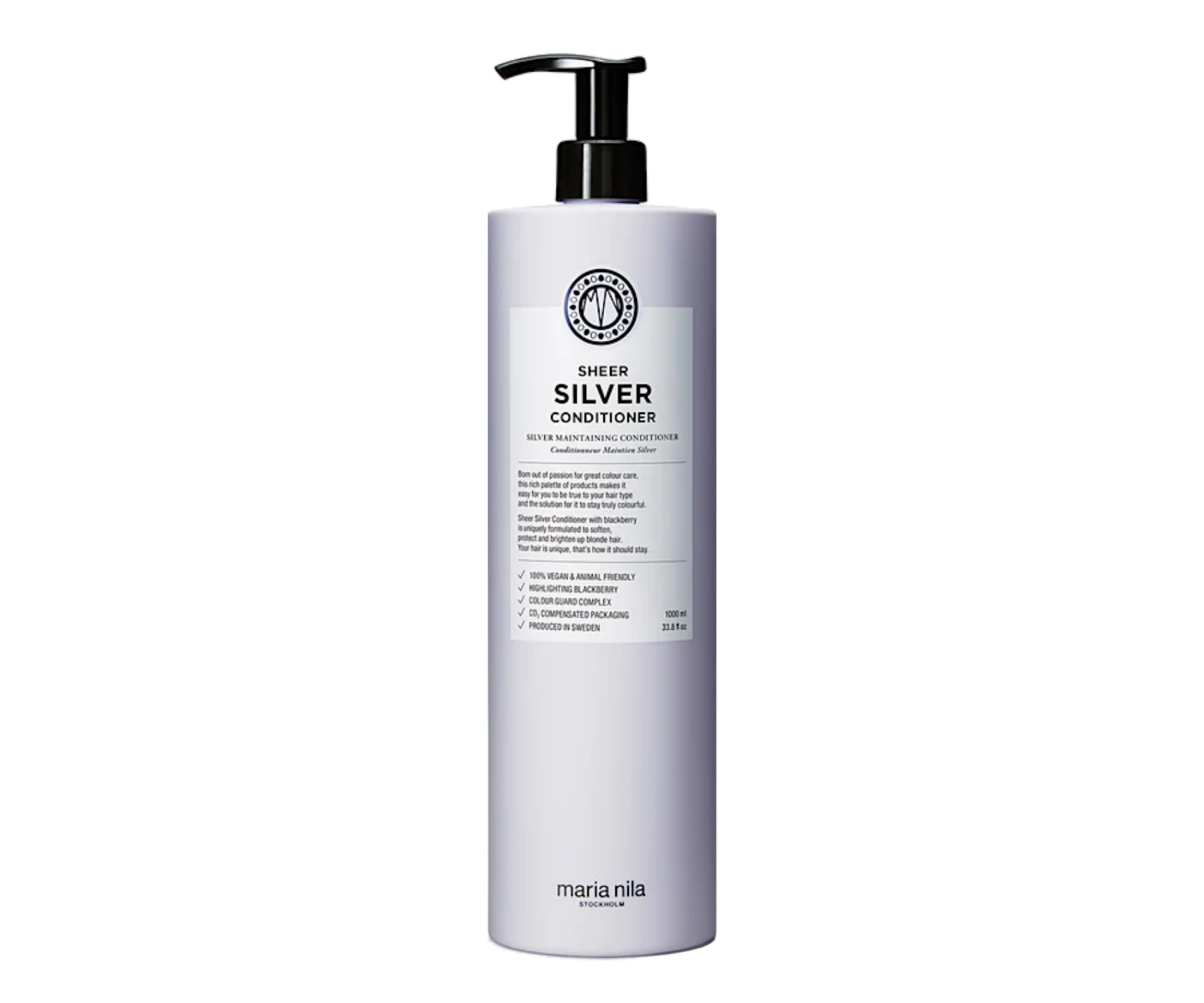 Kondicionér pro neutralizaci žlutých tónů Maria Nila Sheer Silver Conditioner - 1000 ml (NF02-3644) + DÁREK ZDARMA