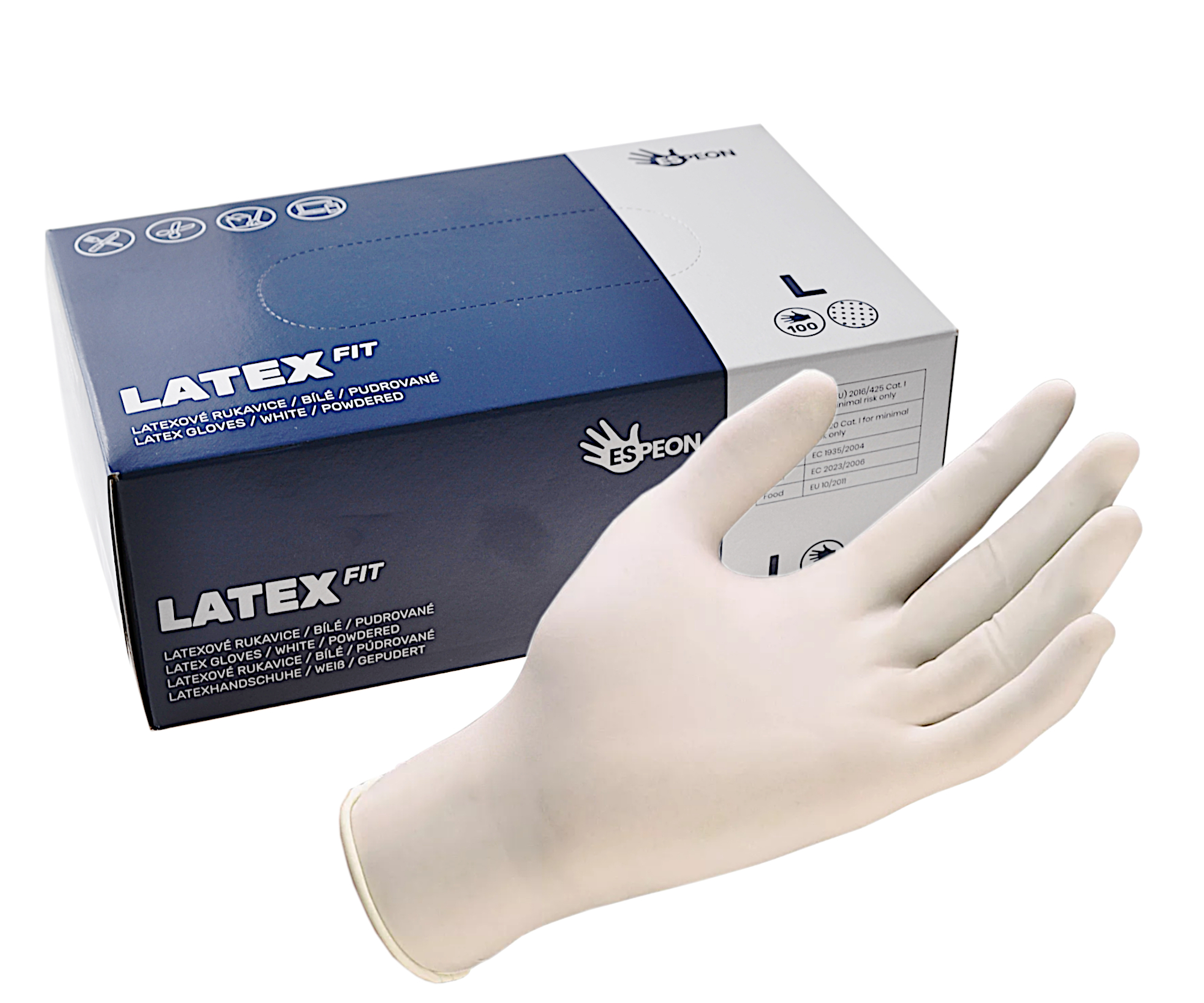 Latexové rukavice pro kadeřníky Latex Fit - 100 kusů, vel. L (X 26 L) - Subrina Professional + dárek zdarma