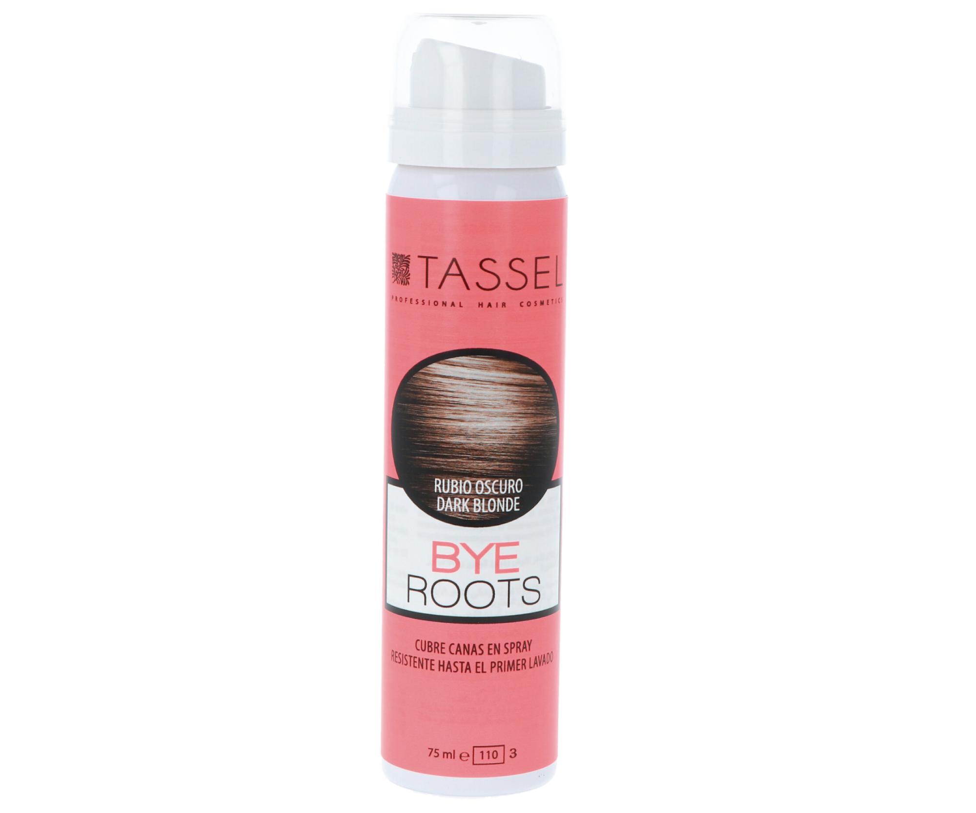 Sprej pro zakrytí odrostů Tassel Cosmetics Bye Roots - 75 ml, tmavá blond (07277/66) + dárek zdarma